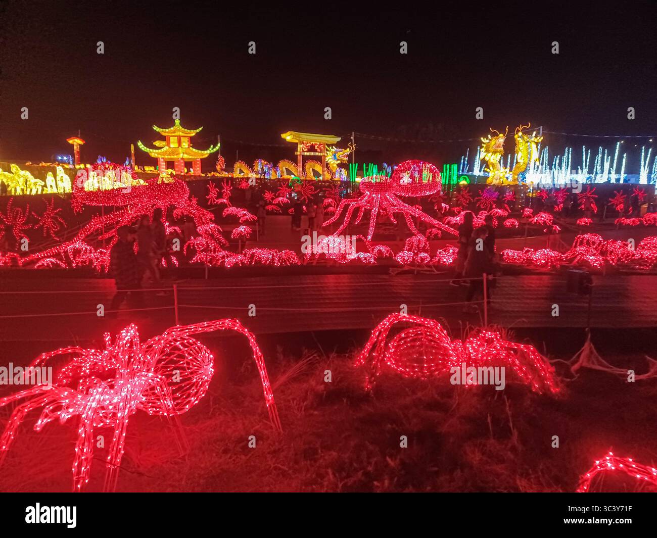 Toronto, ON, Kanada – 18. Oktober 2024: Die massiven Illumi-Lichtstatuen und -Installationen werden auf dem Lichtfestival in Toronto vorgestellt. Stockfoto Toronto, ON, Kanada – 18. Oktober 2024: Die massiven Illumi-Lichtstatuen und -Installationen werden auf dem Lichtfestival in Toronto vorgestellt. Stockfoto