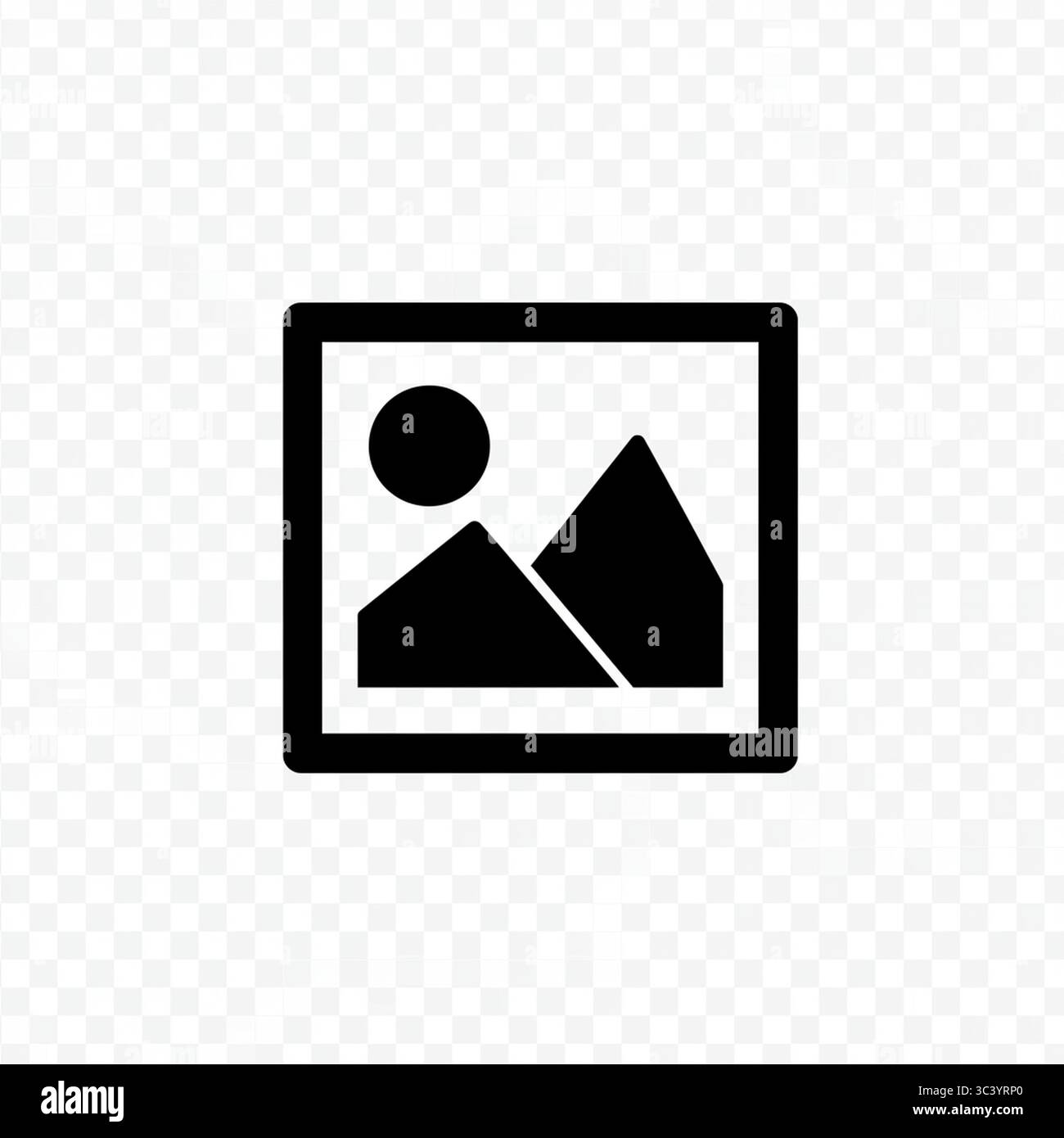 Schwarzes Bild (Bildfoto) Grafiksymbol. Vektorillustration isoliert auf weißem Hintergrund Stock Vektor