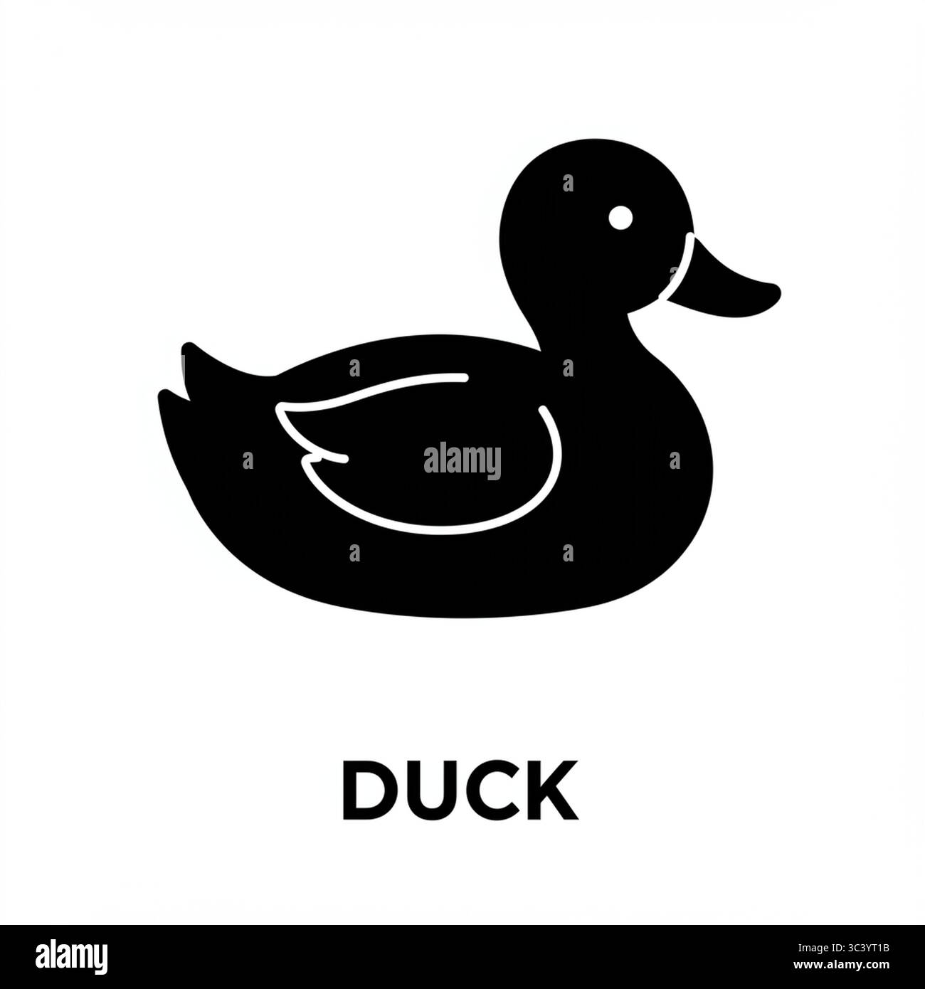 Black Duck Graphic Symbol. Vektorillustration isoliert auf weißem Hintergrund Stock Vektor