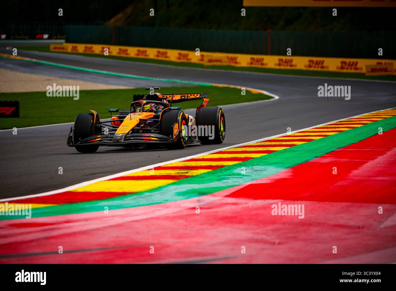 81 Oscar Piastri, (aus) McLaren Mercedes MCL39, während des belgischen GP, Spa-Francorchamps 24-27. Juli 2025 Formel-1-Weltmeisterschaft 2025. Stockfoto