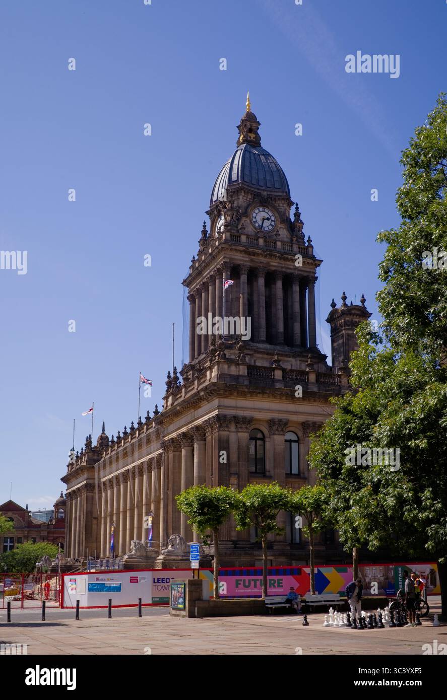 Äußere des Rathauses von Leeds Stockfoto