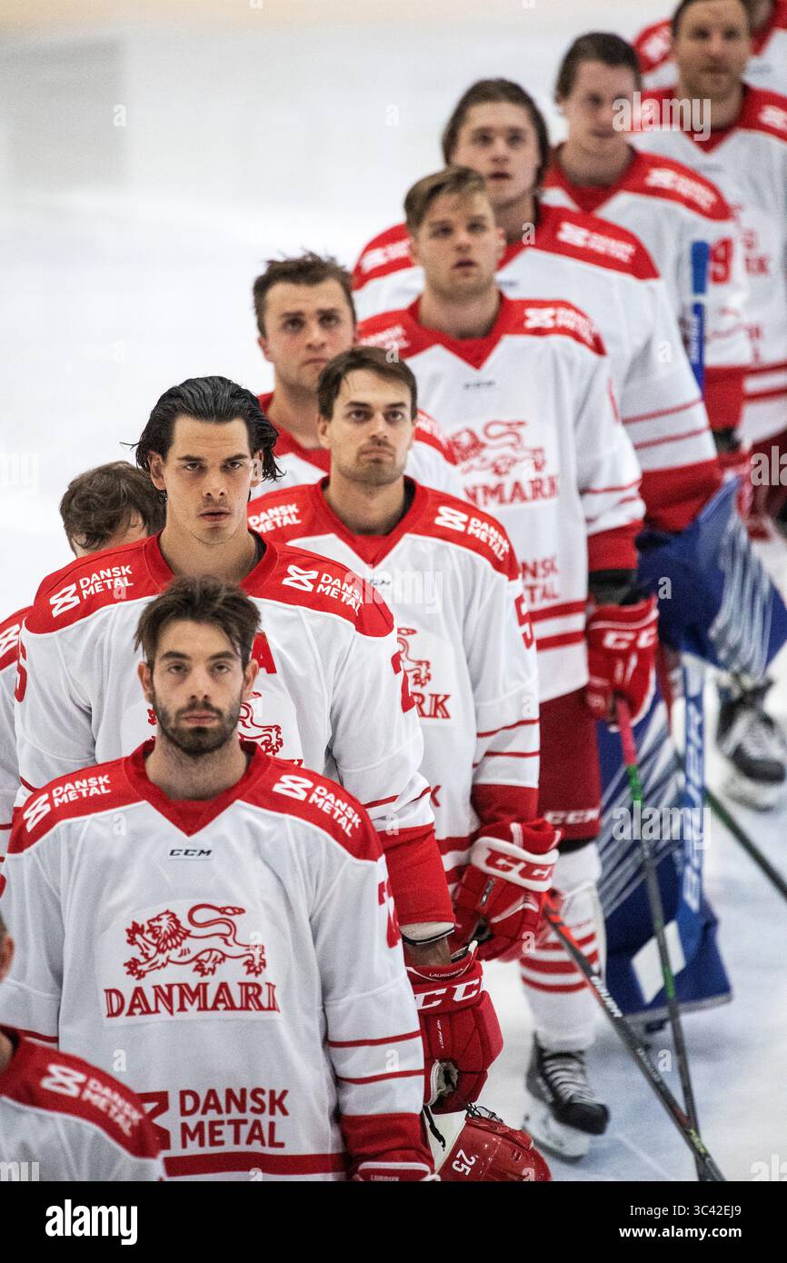 12. Mai 2021, Kopenhagen, Dänemark: Nationalmannschaftstest zwischen Dänemark und Norwegen in der Roedovre Skating Arena, Kopenhagen, Dänemark. (Kreditbild: © Lars Moeller/ZUMA Wire) Stockfoto