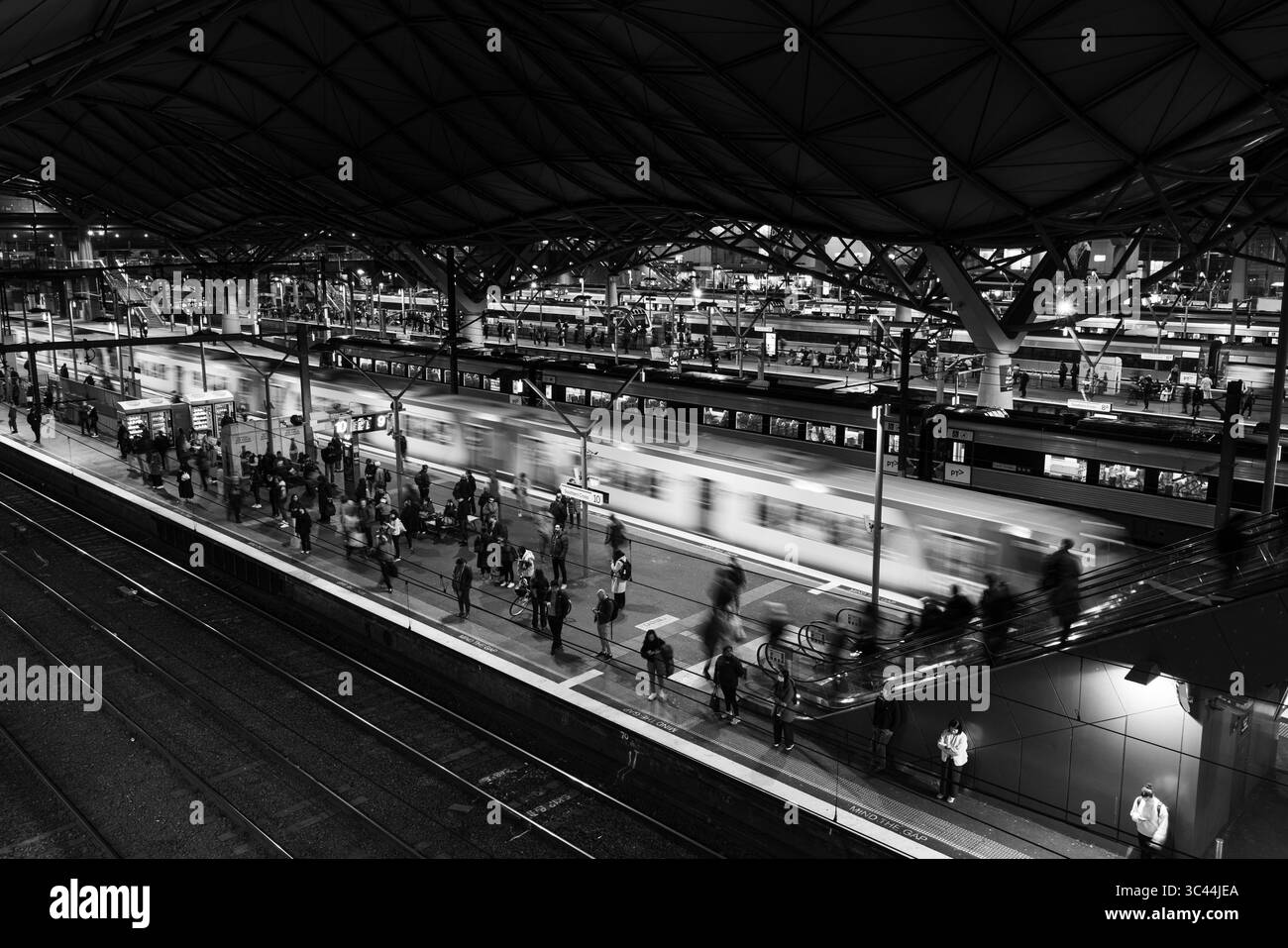 Blick auf die Southern Cross Station in Melbourne, Australien Stockfoto