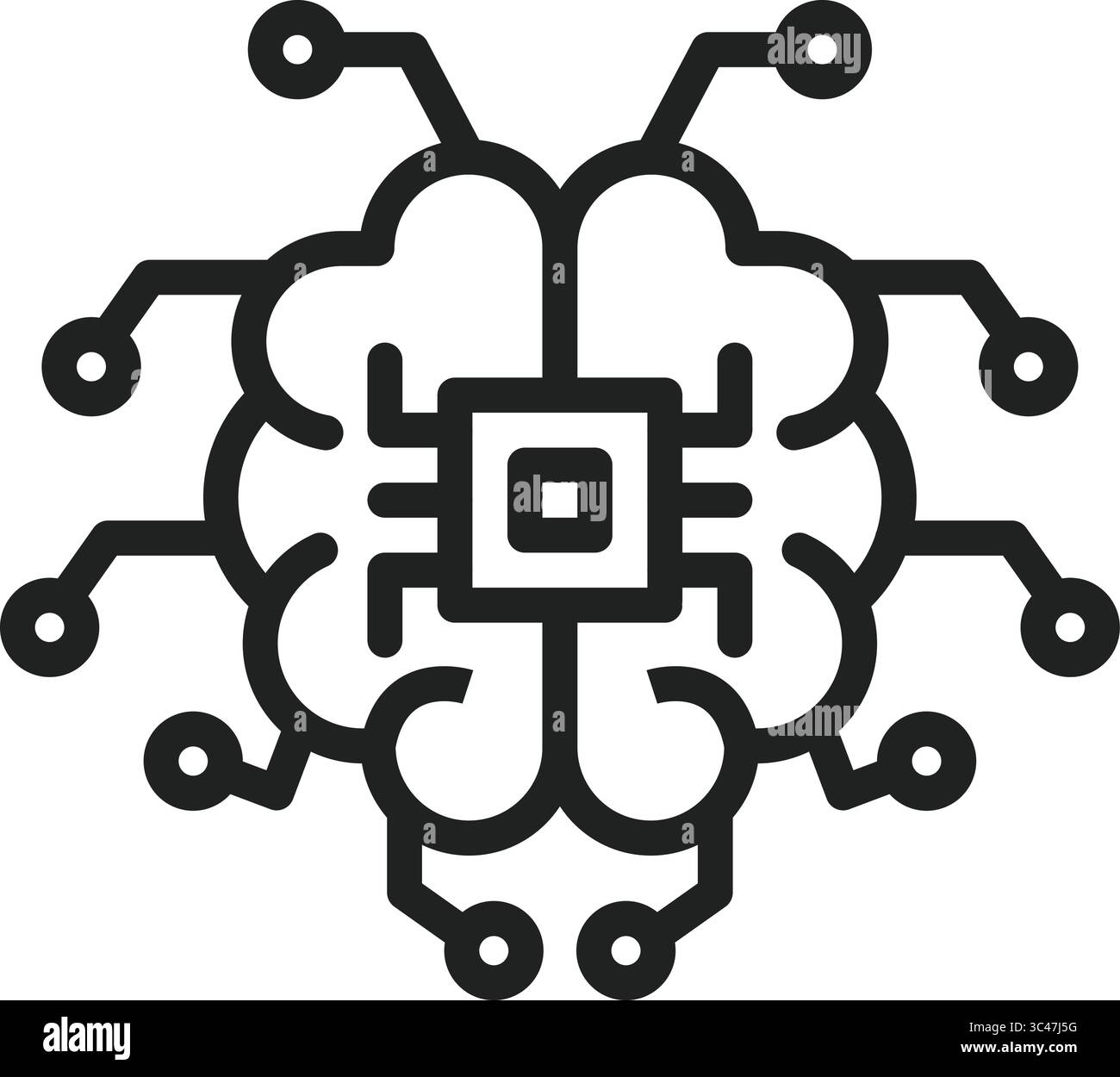 Schaltkreissymbol. Geeignet für mobile Apps, Web-Apps und Printmedien. Stock Vektor