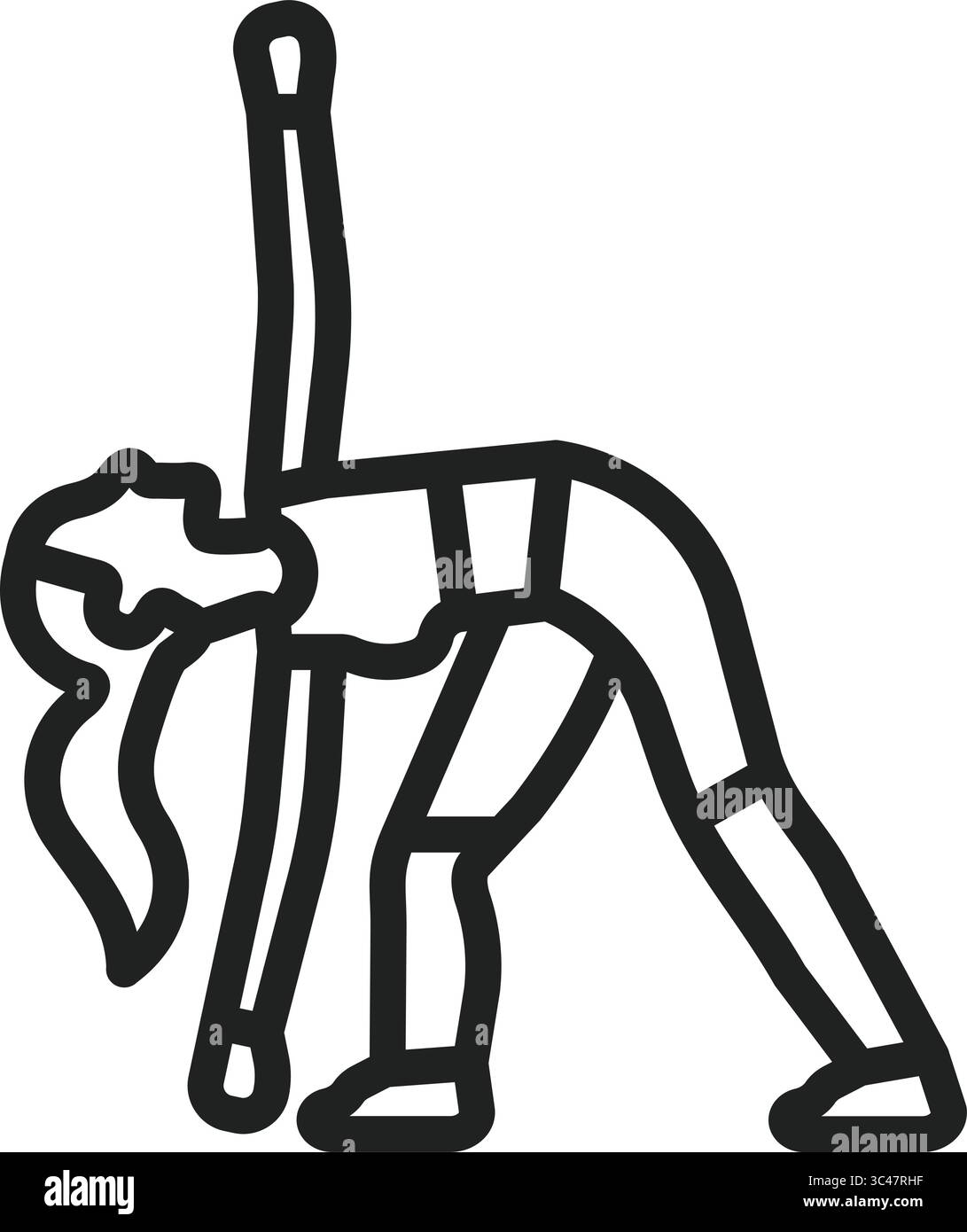 Symbol für die Erdungsübung. Geeignet für mobile Apps, Web-Apps und Printmedien. Stock Vektor