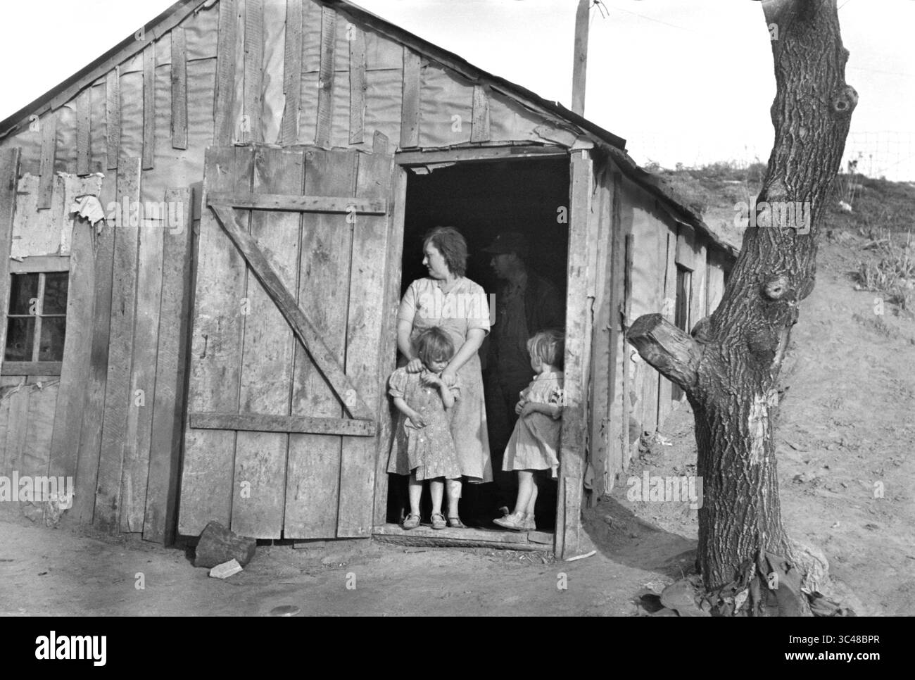 Smithland, Iowa, USA - Earl Pauley Family, Pächter Farmers, in der Nähe von Smithland, Iowa, USA, Russell Lee, U.S. Resettlement Administration, Dezember 1936 (Credit Image: © Circa Images/JT Vintage via ZUMA Press Wire) Stockfoto