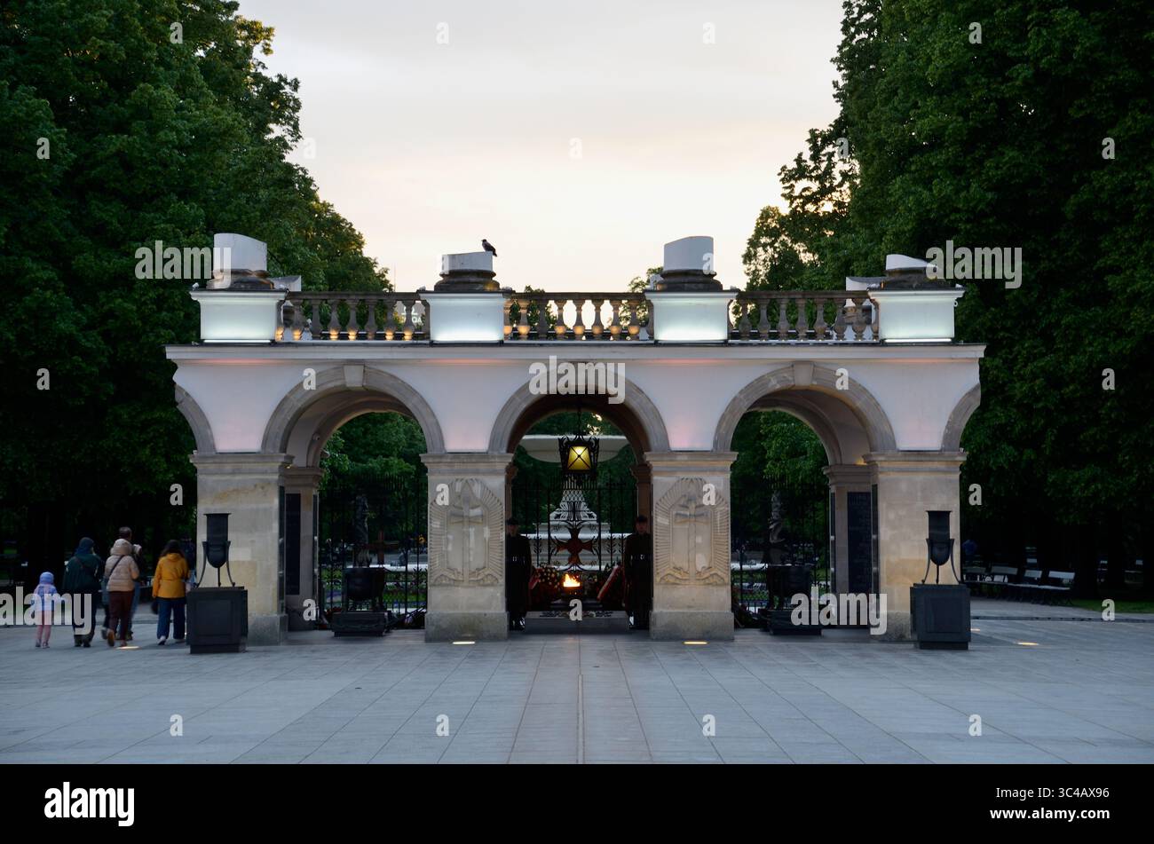 Grab des unbekannten Soldaten, Sächsisches Schloss, Warschau, Woiwodschaft Masowien, Polen, Europa Stockfoto