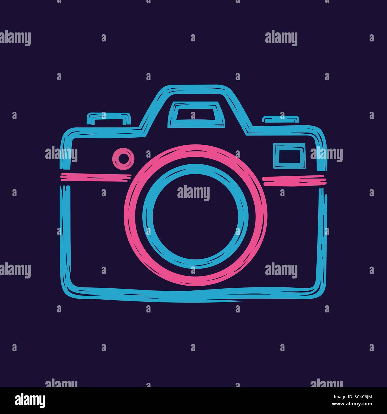 „Vibrant Camera Illustration“ Stock Vektor