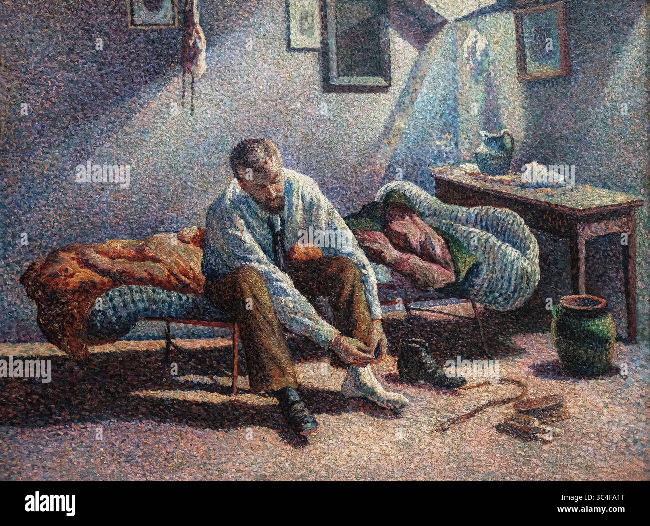 Gemälde namens Morning, Interior von Maximilien Luce im New Yorker MET Art Museum Stockfoto