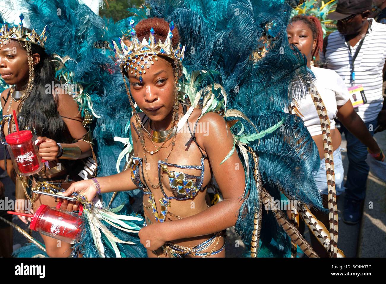 September 2018 – New York, New York, USA – Teilnehmer der jährlichen West Indian Day Parade am 3. September 2018 im Brooklyn Borough of New York City (Credit Image: © Curtis Means/Ace Pictures via ZUMA Press) Stockfoto
