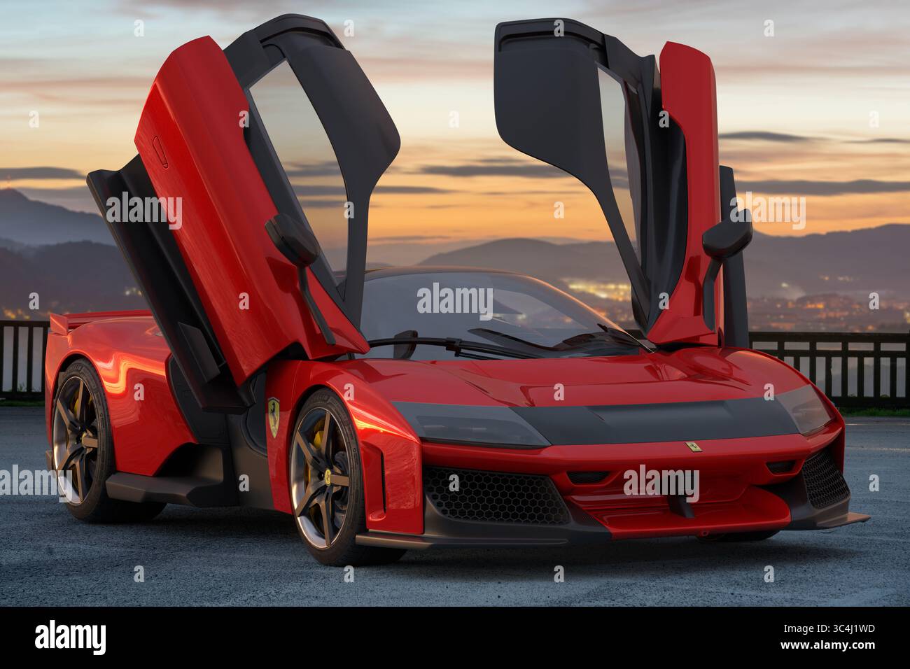 Ferrari F80. Nowy hipersamochód z Maranello Stockfoto