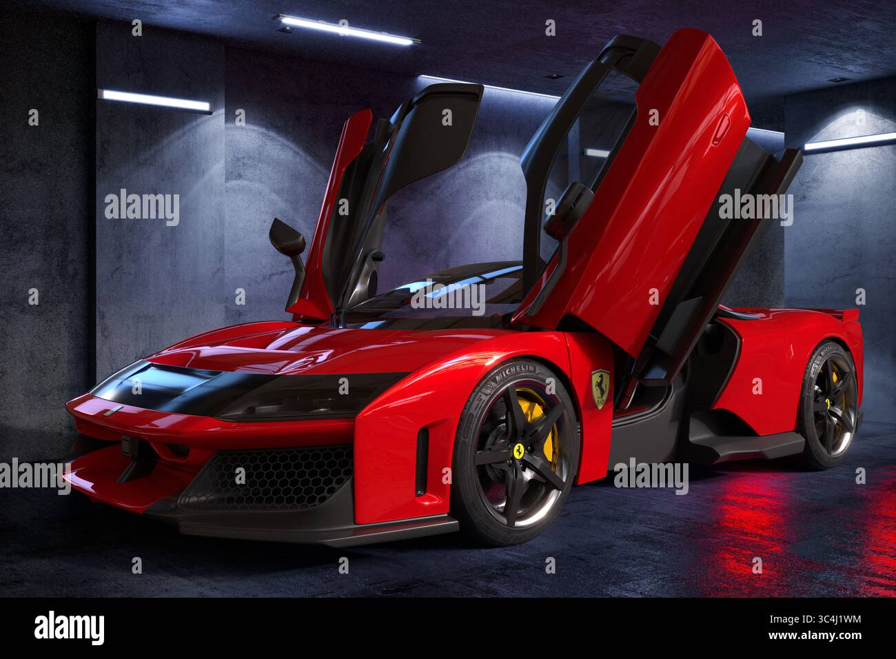 Ferrari F80. Nowy hipersamochód z Maranello Stockfoto