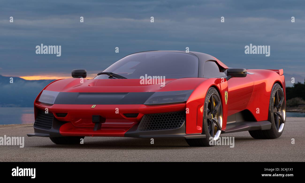 Ferrari F80. Nowy hipersamochód z Maranello Stockfoto