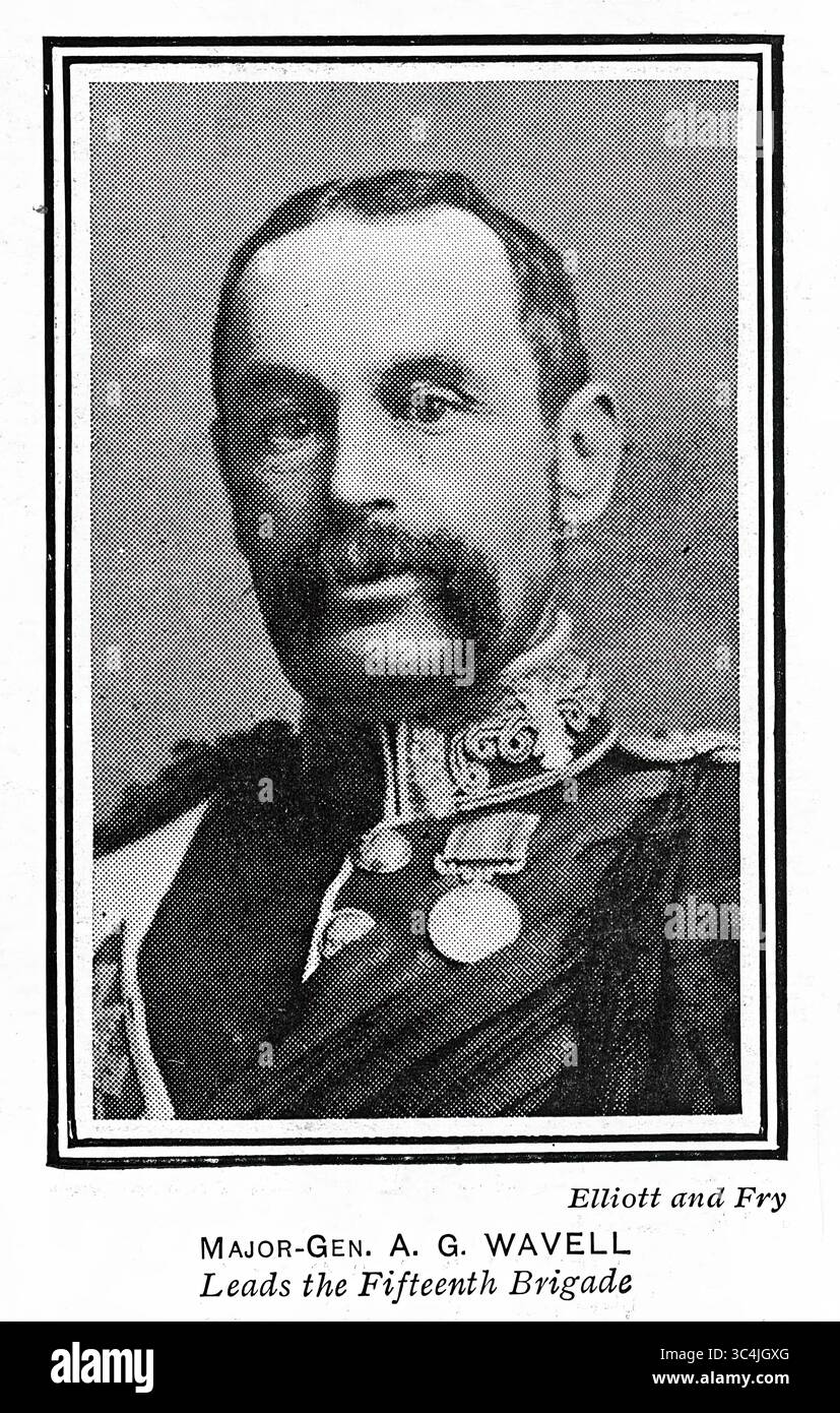 General Archibald Graham Wavell Offizier der britischen Armee während des Zweiten burenkrieges Stockfoto