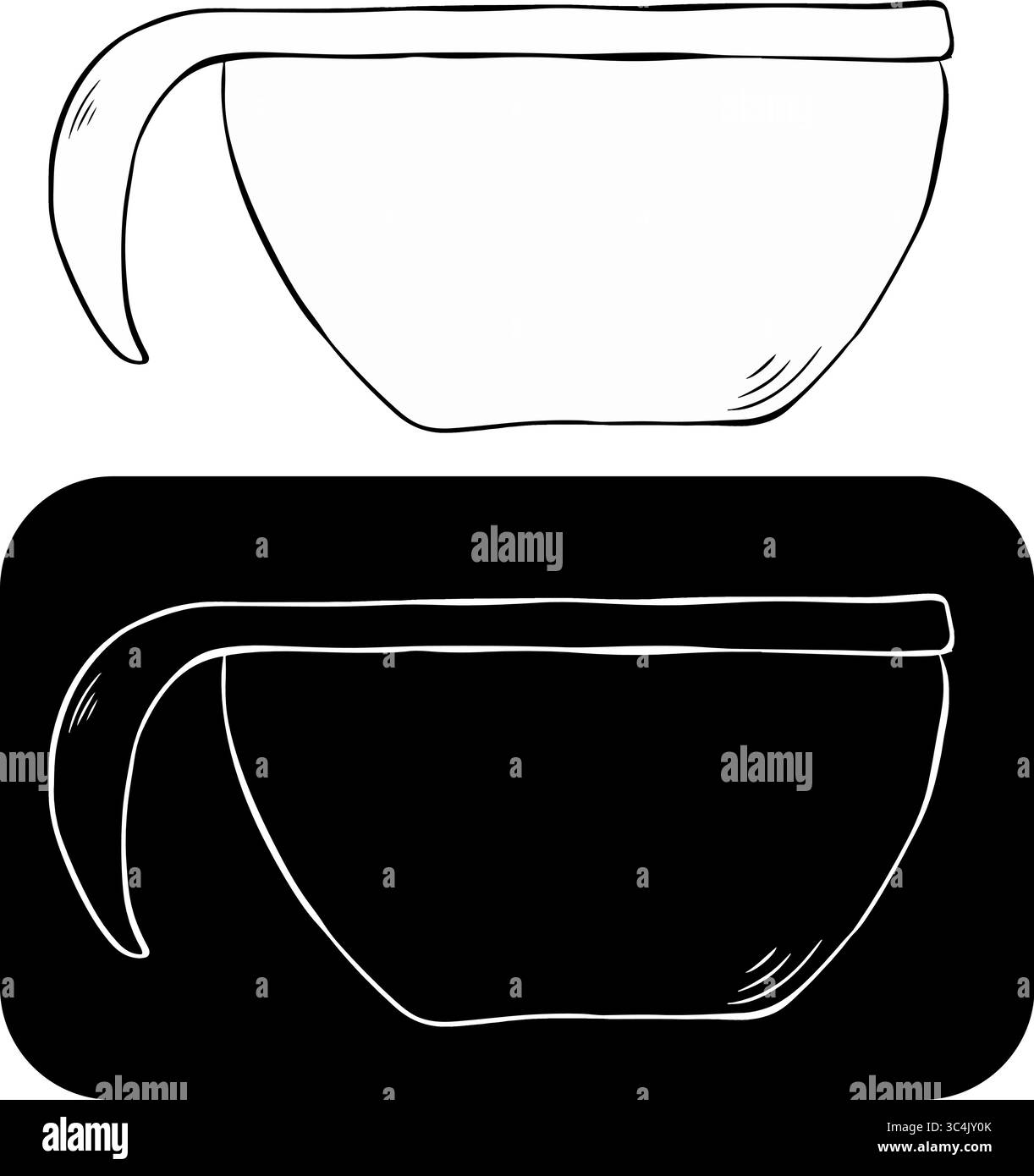 Isoliertes Logo für leere Kunststoffschale. Abbildung der grafischen Vektorfarbe. Hintergrund für Banner, Stoffdruck, Etiketten, T-Shirt-Druck. Für Poster Stock Vektor