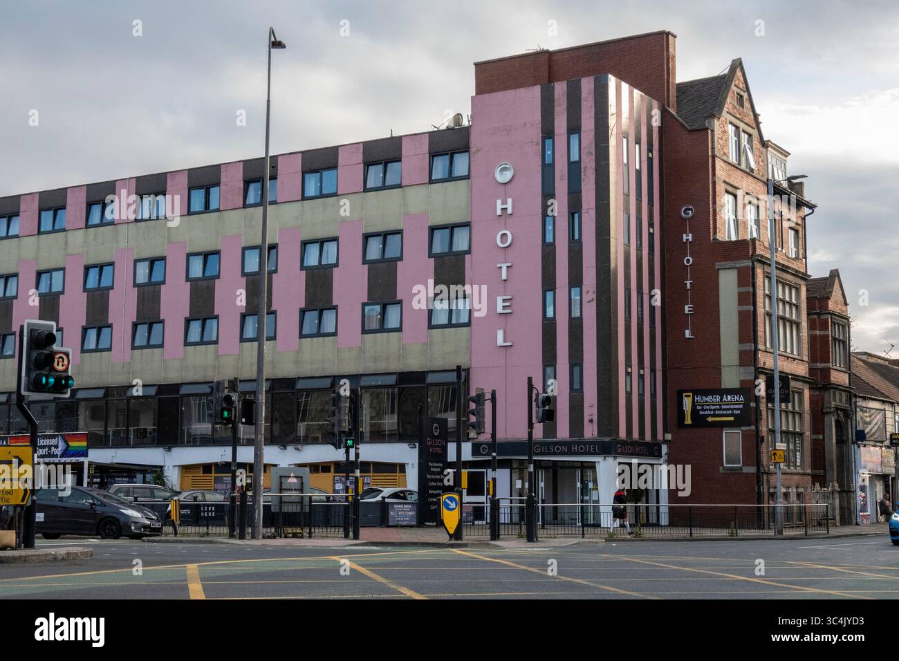 Außenansicht des Hotels und des Gilson Hotel, Hull, Großbritannien Stockfoto