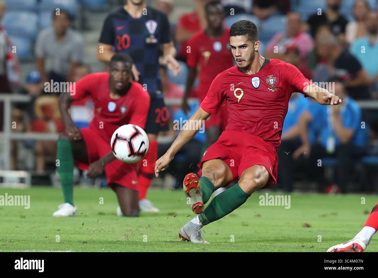 6. September 2018: Algarve, Portugal – Portugals Stürmer Andre Silva im Freundschaftsspiel Portugal gegen Kroatien am 6. September 2018 im Algarve-Stadion in Portugal. (Foto: © Pedro Fiuza/ZUMA Wire) Stockfoto