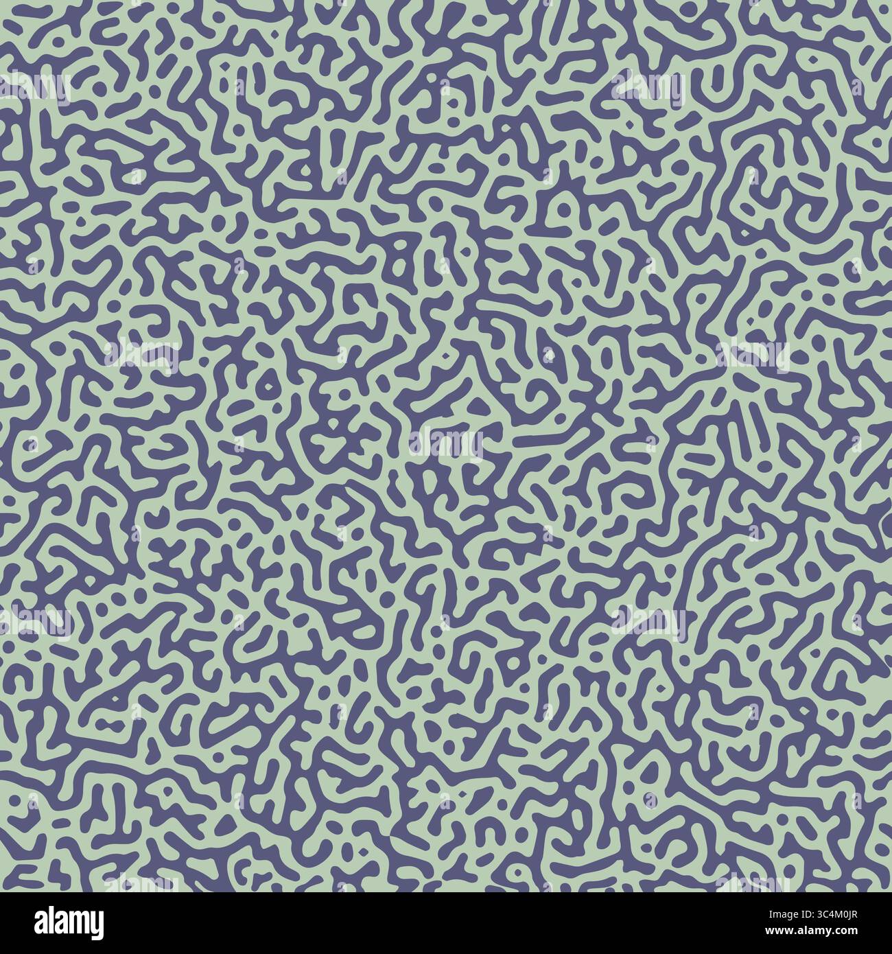 Nahtloses abstraktes Labyrinth-Muster in Blau und Mint Stock Vektor