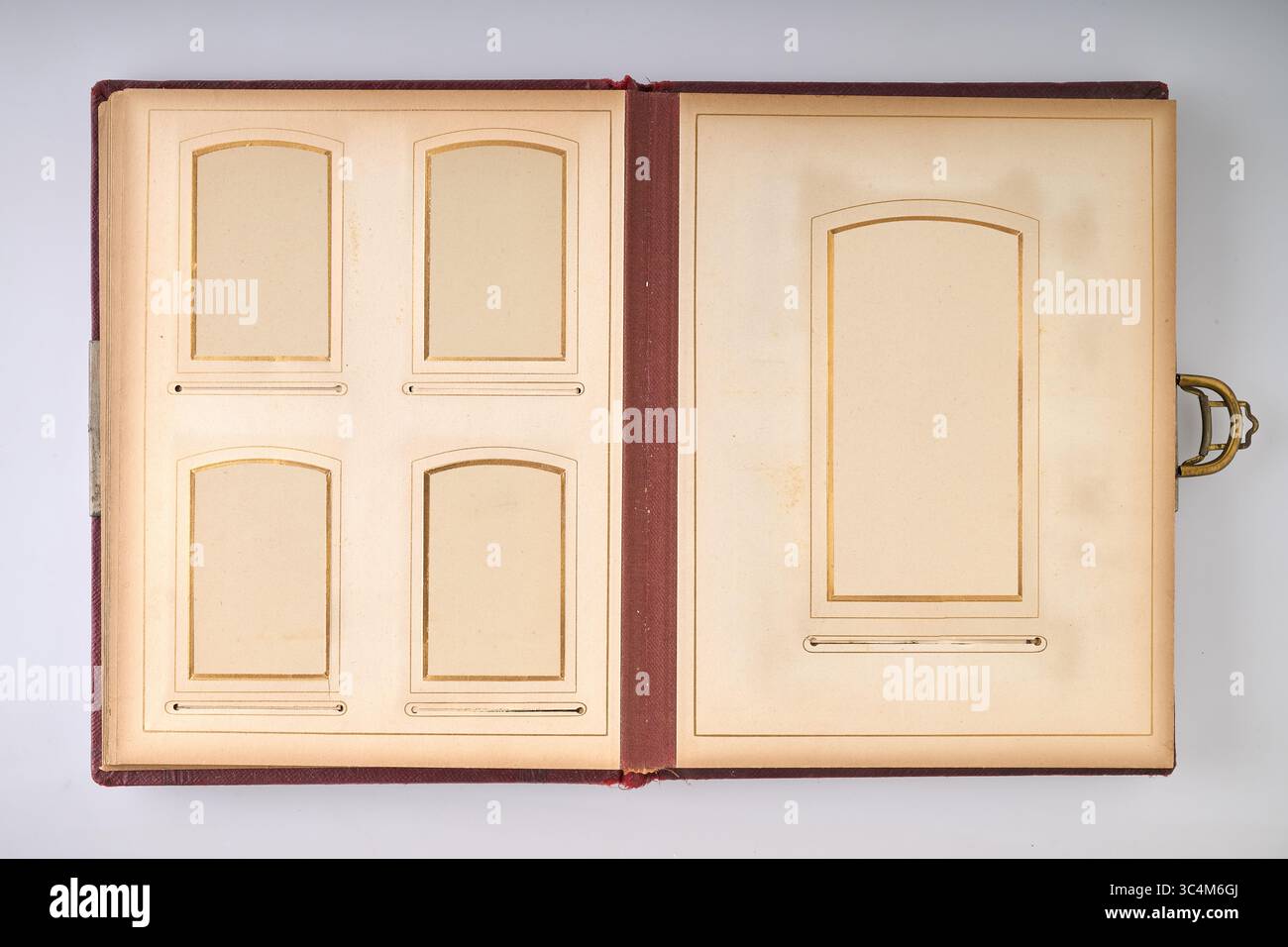 Antike und Vintage Art Deco Fotobuchblätter, Pfad für jeden Rahmen Stockfoto
