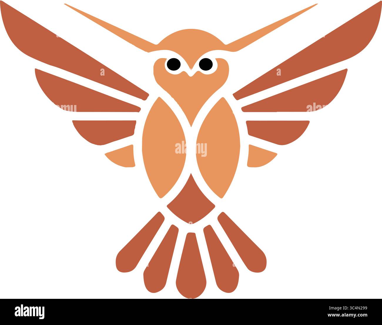 Ein minimalistischer Kolibri mit Vektor-Logo Stock Vektor