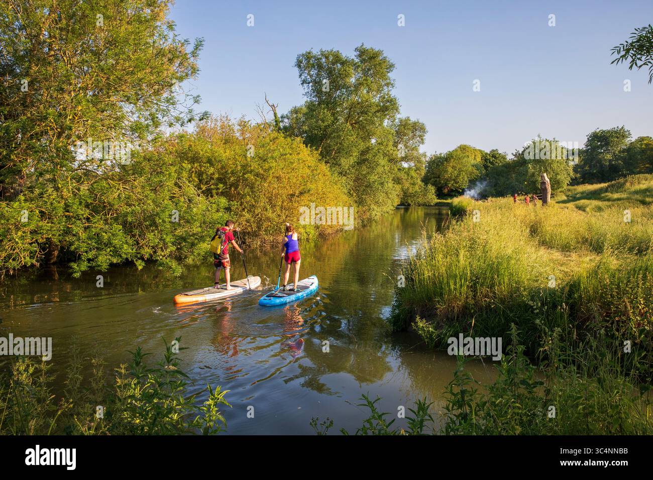 Studenten, die sich in Cambridge entspannen Stockfoto