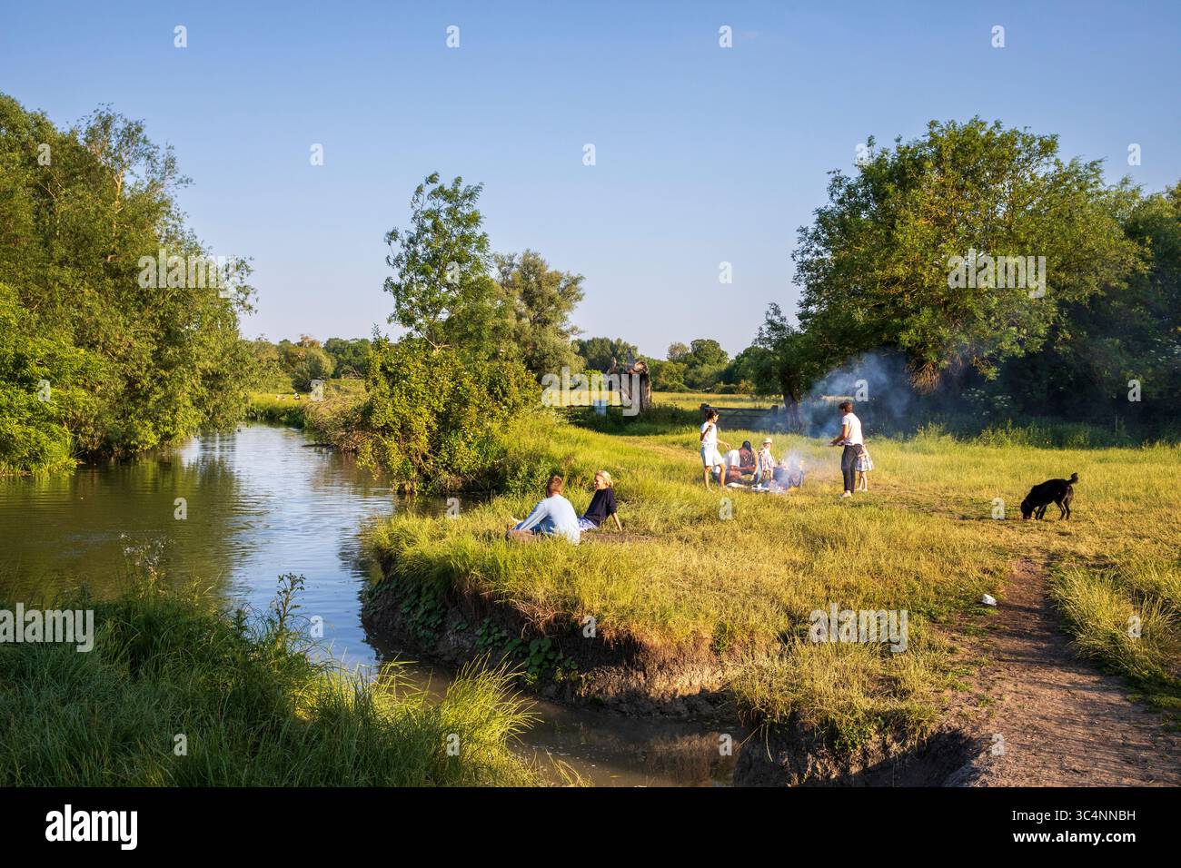 Studenten, die sich in Cambridge entspannen Stockfoto