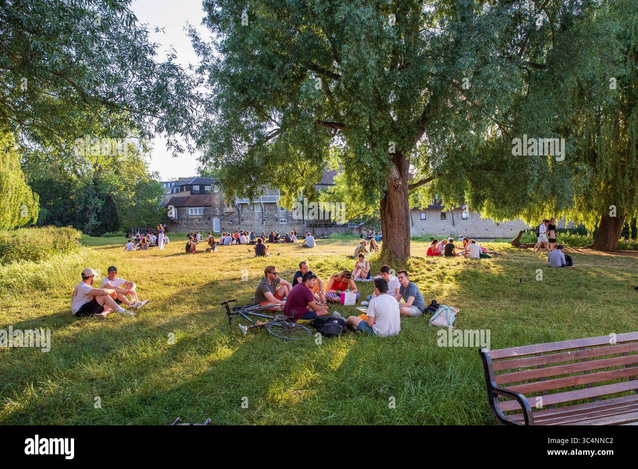 Studenten, die sich in Cambridge entspannen Stockfoto