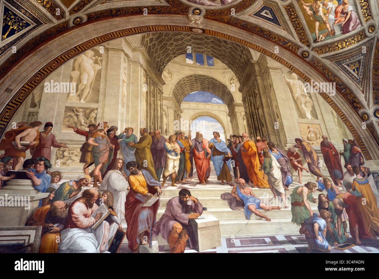 Vatikanmuseum Rom - die vier Raphael-Räume im Apostolischen Palast, Stanza della Segnatura Stockfoto