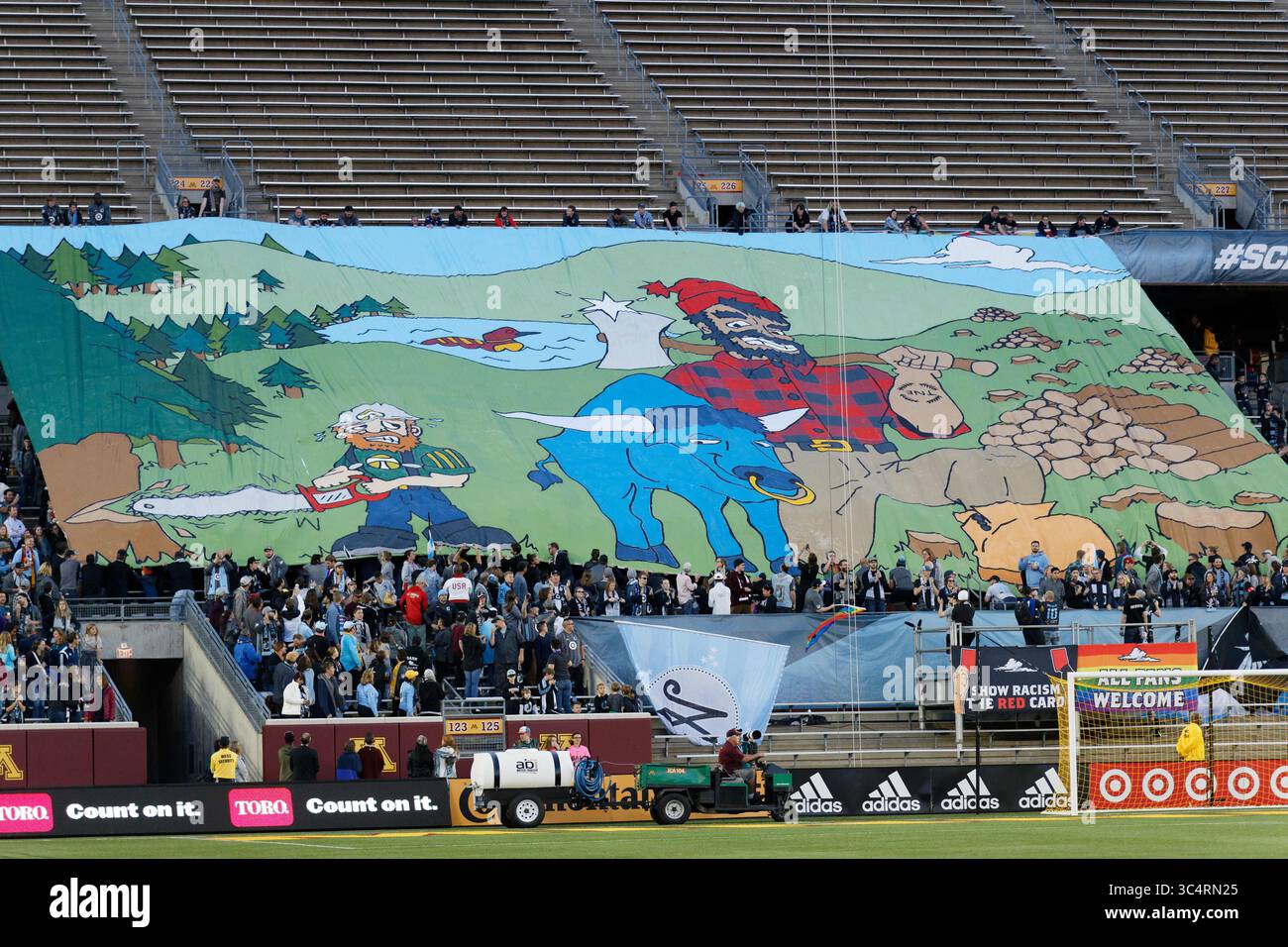 September 2018 - Minneapolis, MN, USA - Minneapolis, MN - Samstag, 22. September 2018: Minnesota United FC spielte Portland Timbers in einem Spiel der Major League Soccer (MLS) im Stadion der TCF Bank. Endpunktzahl Minnesota United 3, Portland Timbers 2 (Bild: © Jeremy Olson/ISIPhotos via ZUMA Wire) Stockfoto