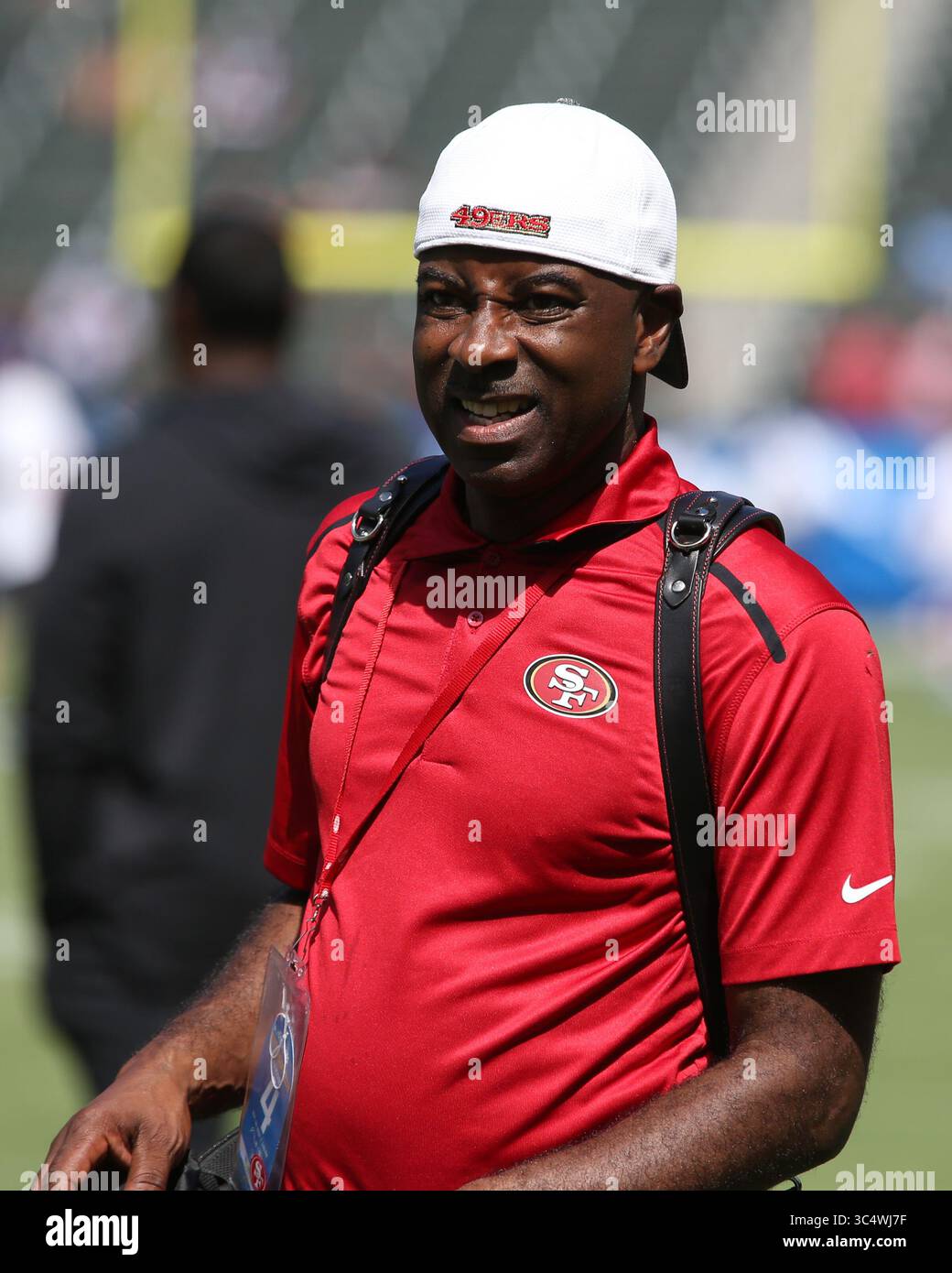 September 30, 2018 Carson, CA...San Francisco 49ers Fotograf Terrell Lloyd Before the NFL San Francisco 49ers vs Los Angeles Chargers im StubHub Center in Carson, CA am 30. September 2018 (Foto: Jevone Moore(Credit Image: &Copy; Jevone Moore/CSM via ZUMA Wire) Stockfoto