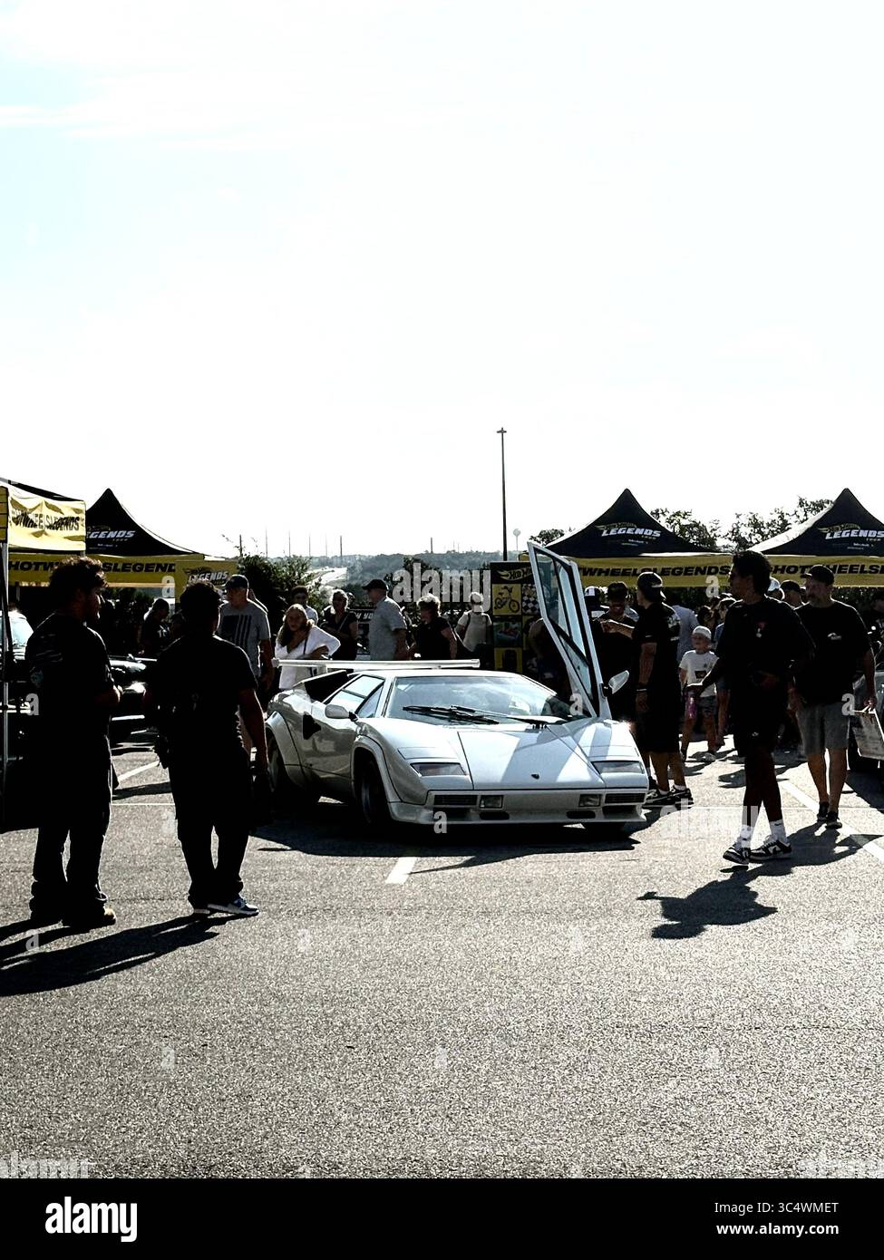 Lamborghini 5000QV bei Hotwheels Legends Tour Austin; - Smartphone-aufgenommenes Stockfoto