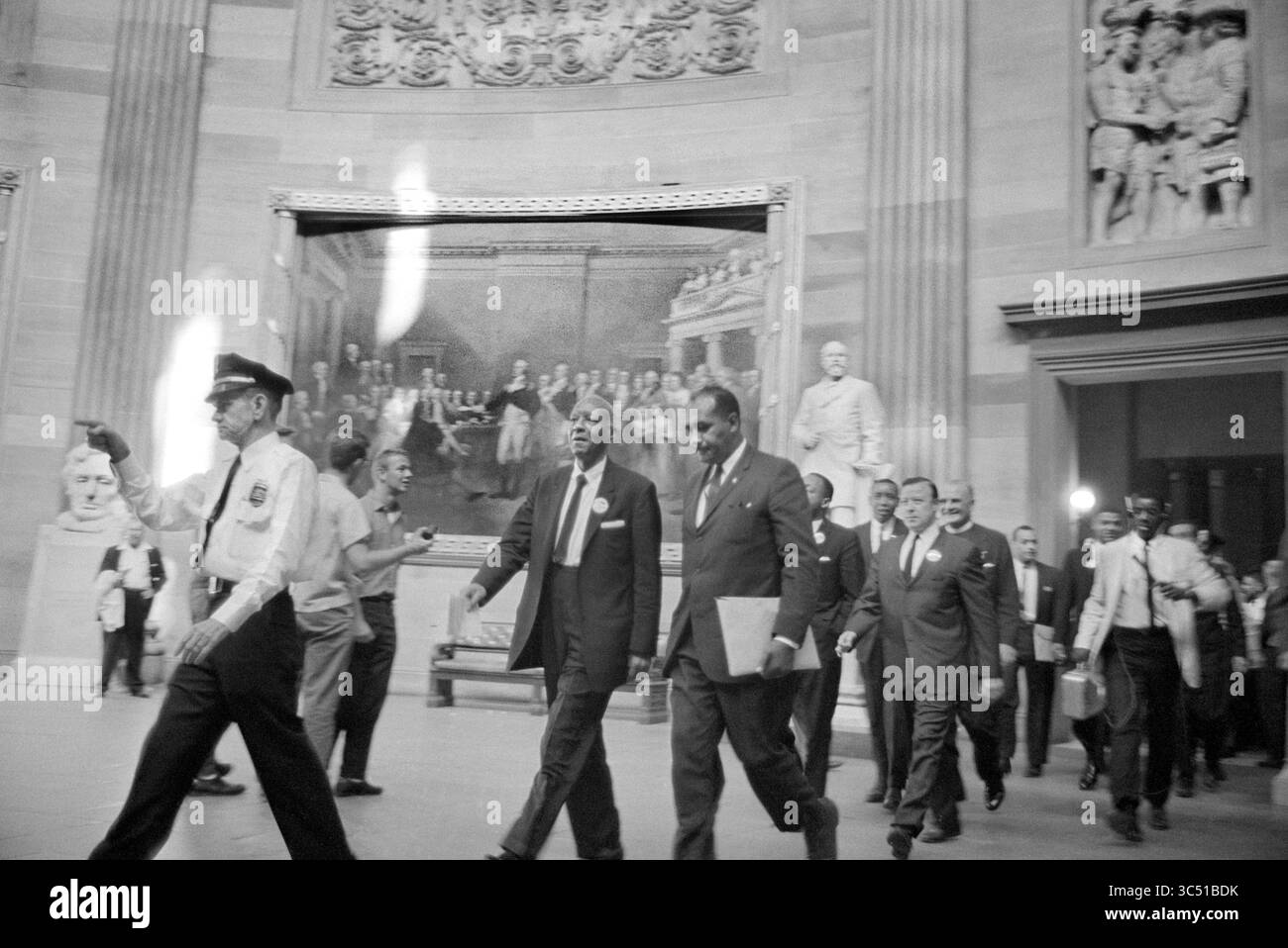 A. Philip Randolph und andere Bürgerrechtler auf ihrem Weg zum Kongress während des Marsches über Washington for Jobs and Freedom, Washington, D.C., USA, Foto von Marion S. Trikosko, 28. August 1963 (Credit Image: © Circa Images/JT Vintage via ZUMA Press Wire) Stockfoto