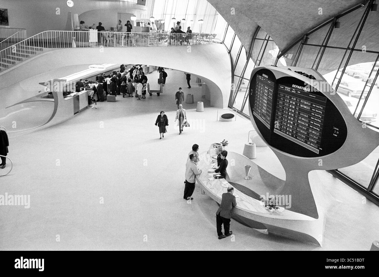 TWA Airport Terminal, John F. Kennedy International Airport, Queens, New York, USA, Foto von Marion S. Trikosko, März 1965 (Foto: © Circa Images/JT Vintage Via ZUMA Press Wire) Stockfoto