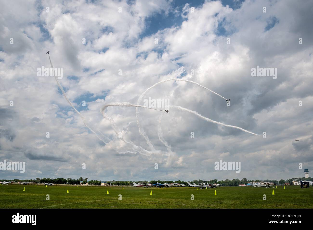 April 2019, Lakeland, Florida, USA: Gieco Skytypers North American T6 Harvard – Geico Skytypers Air Show Team (Foto: © Edwin Remsberg / Vwpics/VW Pics via ZUMA Wire) Stockfoto