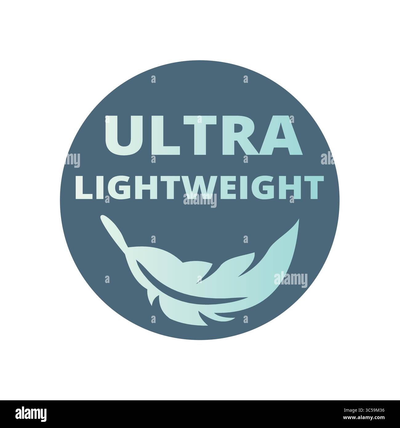 Ultraleichtes Vektoretikett. Leichtes Produkt, Gewebe oder Material. Stock Vektor