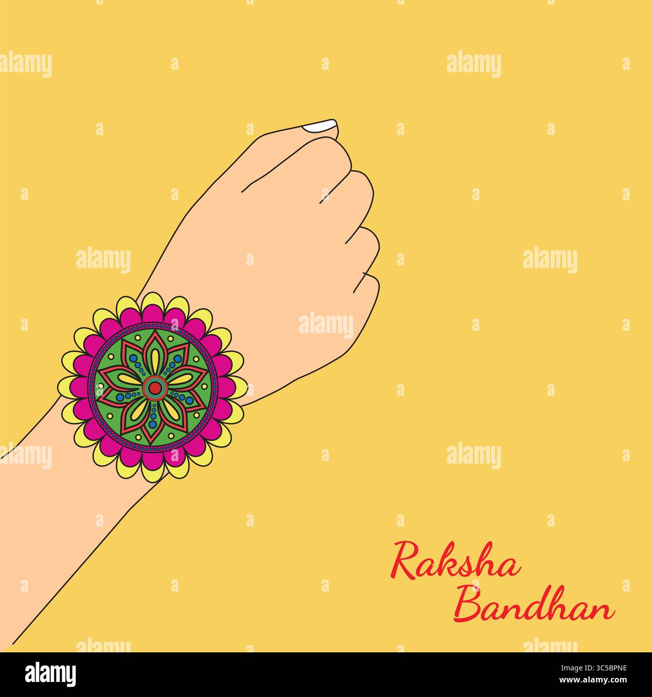 Happy Raksha Bandhan-Festplakat Stock Vektor