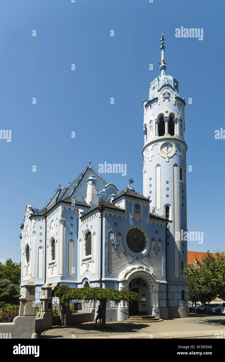 St. Elisabethkirche, auch bekannt als Blaue Kirche, in Bratislava, Slowakei Stockfoto