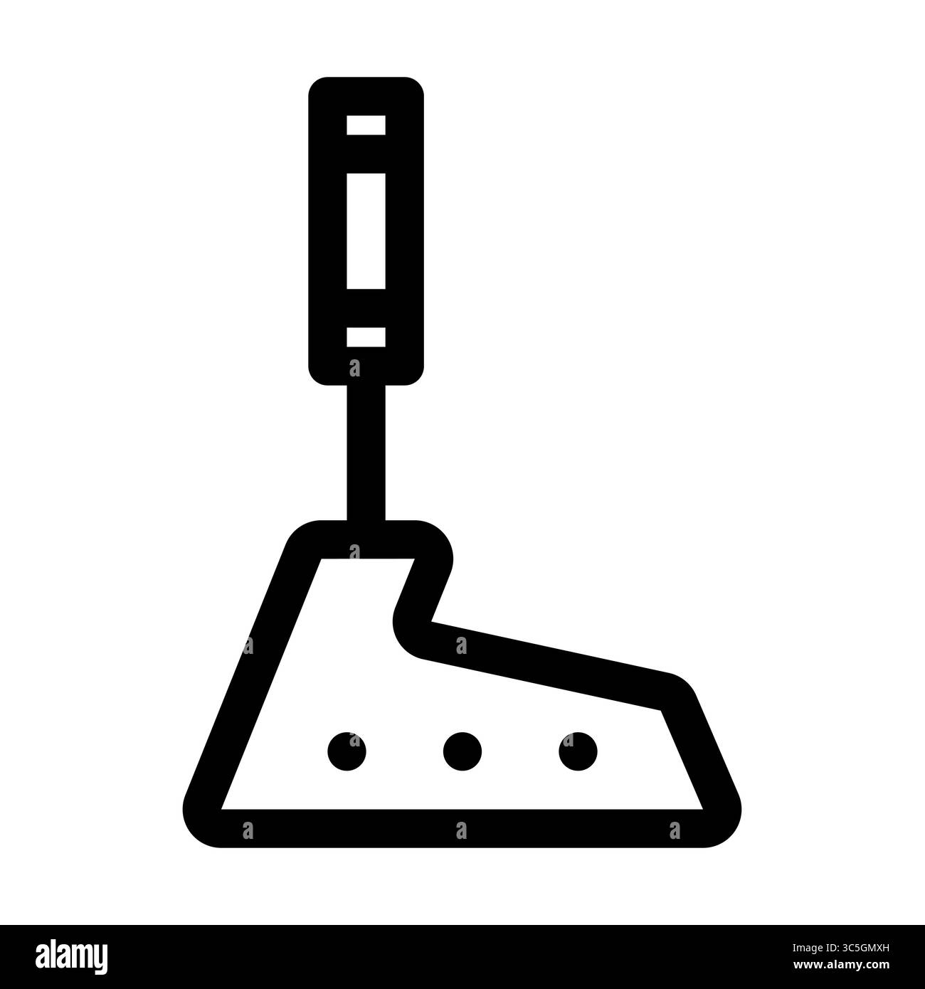 Symbol für Handbremse im Rennsimulator. sim-Renneinrichtung. Umrissstil. 48 x 48 Pixel Stock Vektor