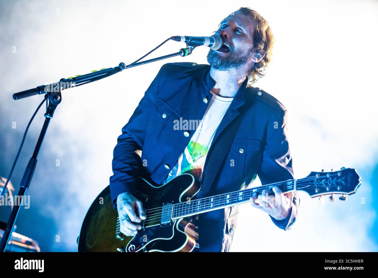 19. Februar 2020, Austin, Texas, USA: Die Silversun Pickups treten am 19. Februar 2020 im Stubb's BBQ Waller Creek Amphitheater in Austin, Texas, auf. Foto von BRIAN AUBERT. (Bild: © Michael Mullenix/ZUMA Wire) Stockfoto