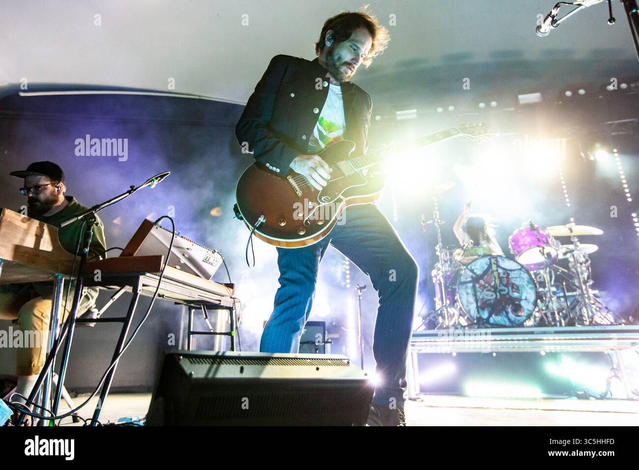 19. Februar 2020, Austin, Texas, USA: Die Silversun Pickups treten am 19. Februar 2020 im Stubb's BBQ Waller Creek Amphitheater in Austin, Texas, auf. Foto von BRIAN AUBERT und JOE LESTER. (Bild: © Michael Mullenix/ZUMA Wire) Stockfoto
