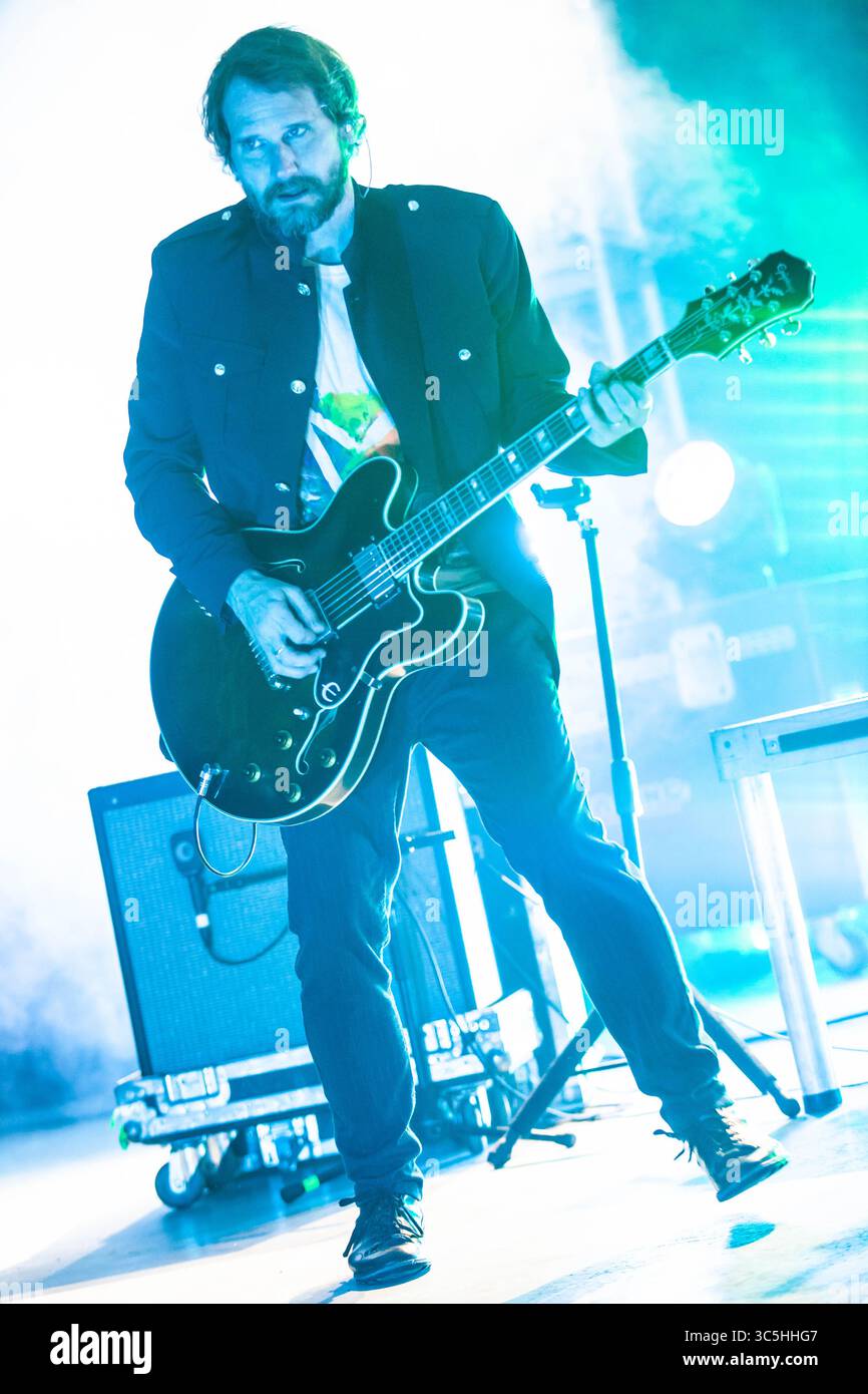19. Februar 2020, Austin, Texas, USA: Die Silversun Pickups treten am 19. Februar 2020 im Stubb's BBQ Waller Creek Amphitheater in Austin, Texas, auf. Foto von BRIAN AUBERT. (Bild: © Michael Mullenix/ZUMA Wire) Stockfoto