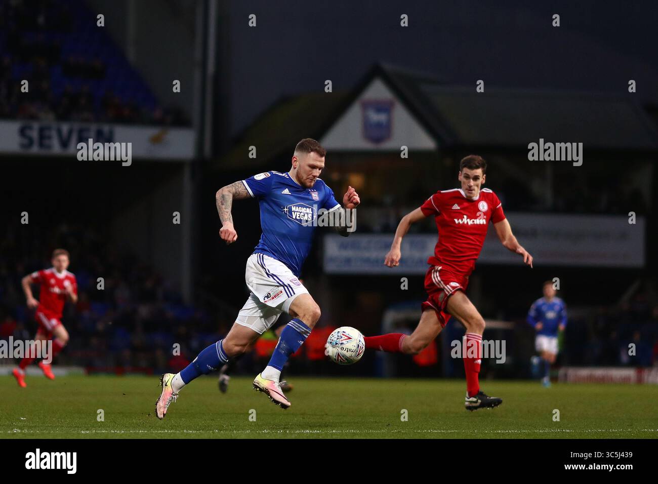 11. Januar 2020, Ipswich, Vereinigtes Königreich: James Norwood aus Ipswich Town in Aktion während des Spiels der Sky Bet League One zwischen Ipswich Town und Accrington Stanley an der Portman Road. (Credit Image: © Richard Calver/SOPA Images via ZUMA Wire) Stockfoto