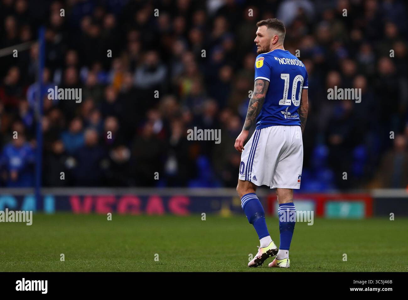 11. Januar 2020, Ipswich, Vereinigtes Königreich: James Norwood aus Ipswich Town wird während des Spiels der Sky Bet League One zwischen Ipswich Town und Accrington Stanley an der Portman Road gesehen. (Credit Image: © Richard Calver/SOPA Images via ZUMA Wire) Stockfoto
