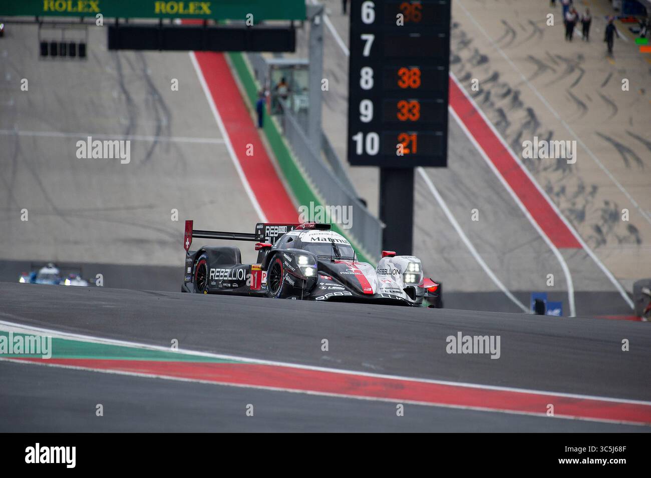 23. Februar 2020: Rebellion Racing Bruno Senna (Fahrer 1), Gustavo Menezes (Fahrer 2) und Norman NATO (Fahrer 3) mit LMP1 #01 fahren die Rebellion R13 Gibson auf dem Lone Star Le Mans – 6 Stunden Circuit of the Americas in Austin, Texas. Mario Cantu/CSM(Kreditbild: &Copy; Mario Cantu/CSM via ZUMA Wire) Stockfoto