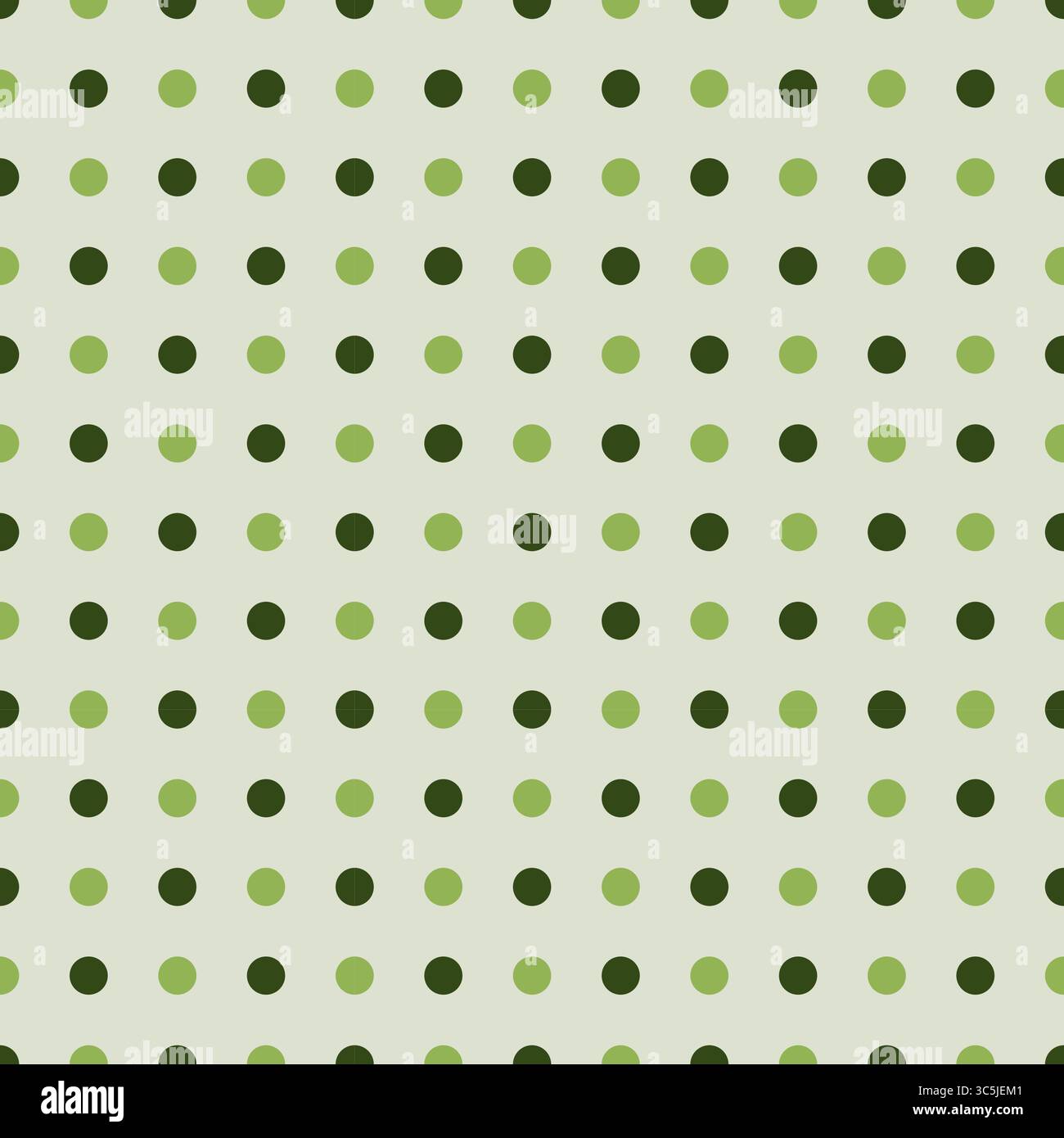 Polka Dot Grün Farbmuster Vektor. Nahtloser Vektorhintergrund Mit Punkten. Stock Vektor