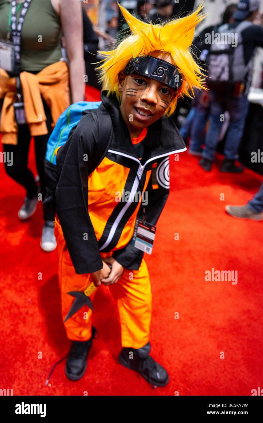 März 2020, Chicago, Illinois, USA: Naruto kosplay Kind bei C2E2 (Bild: © Chris Riha/ZUMA Wire) Stockfoto