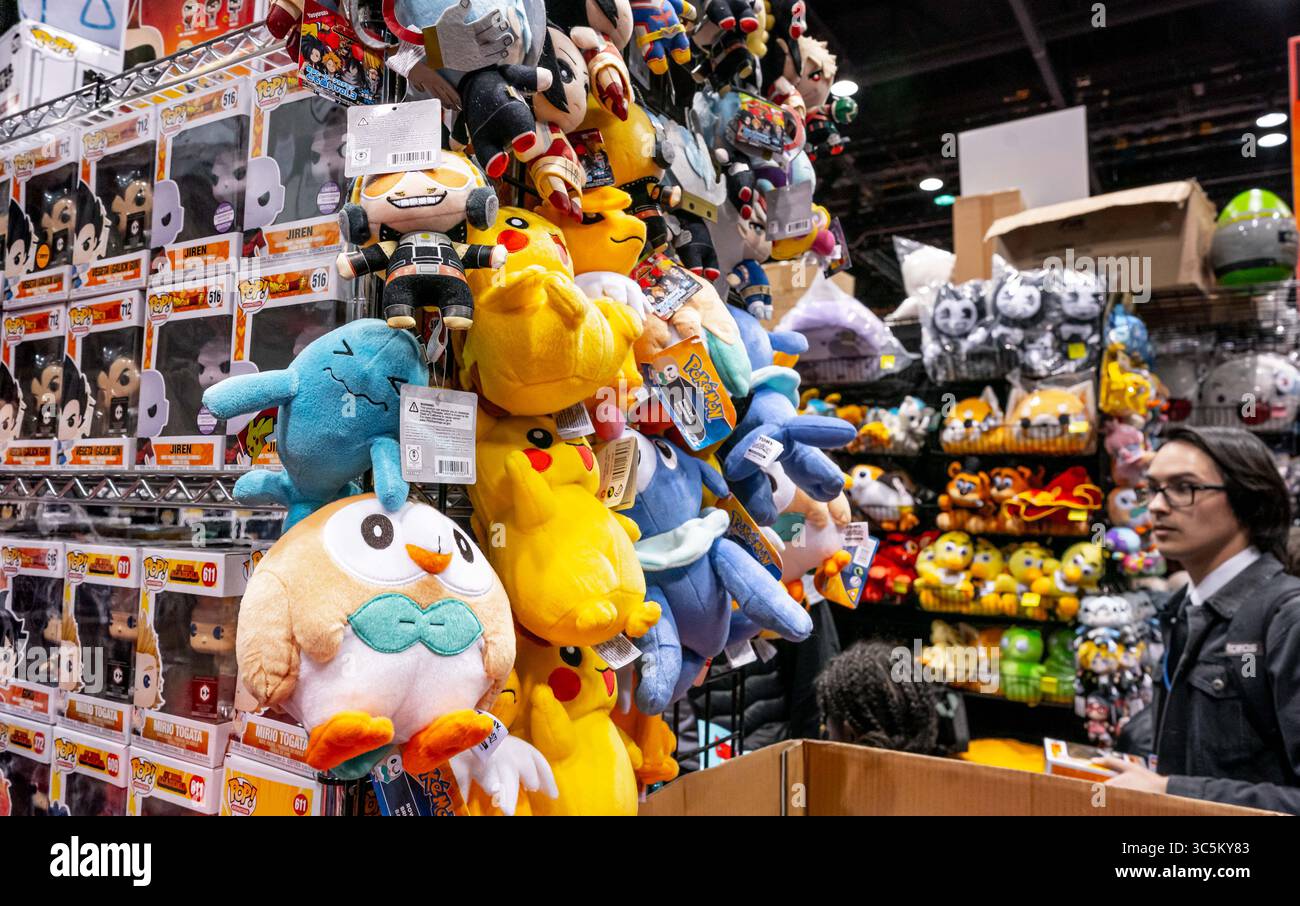 Februar 2020, Chicago, Illinois, USA: Blick auf Waren und Spielzeug auf der C2E2 (Bild: © Chris Riha/ZUMA Wire) Stockfoto