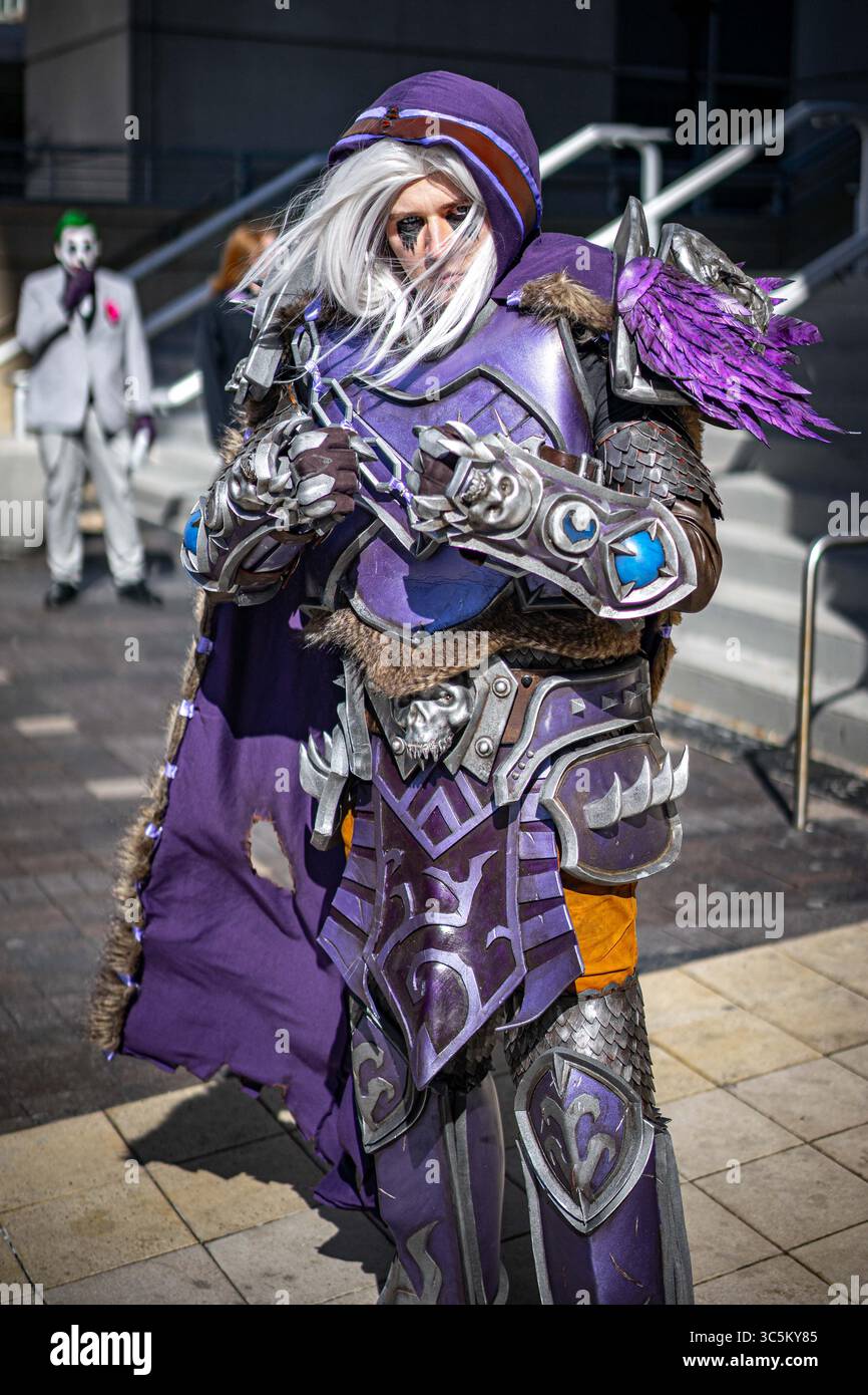 Februar 2020, Chicago, Illinois, USA: Lich King Arthas Menthil Cosplayer vor McCormick Place auf der C2E2 (Foto: © Chris Riha/ZUMA Wire) Stockfoto