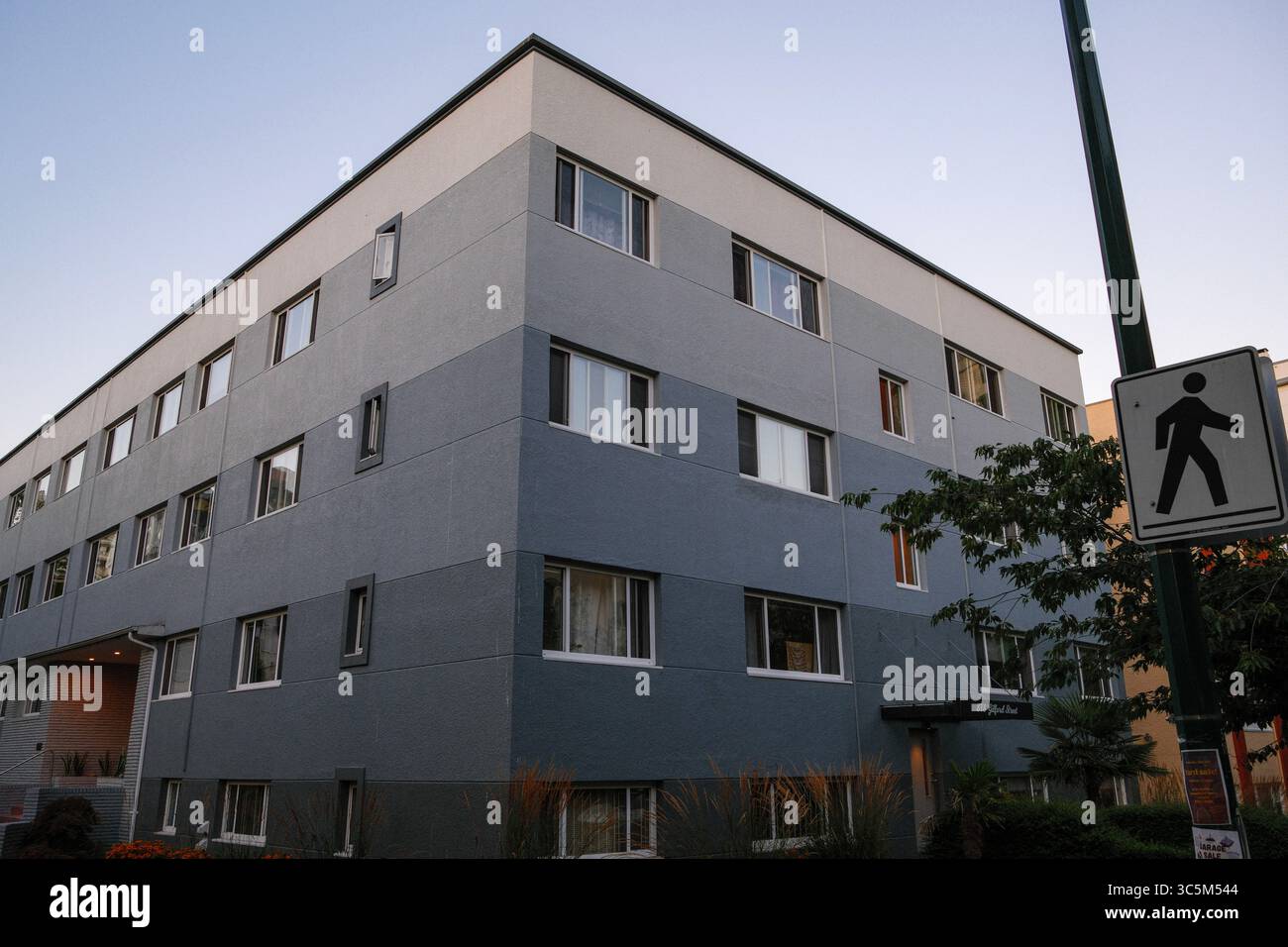 EINE ältere Wohnung im West End von Vancouver, BC. Stockfoto