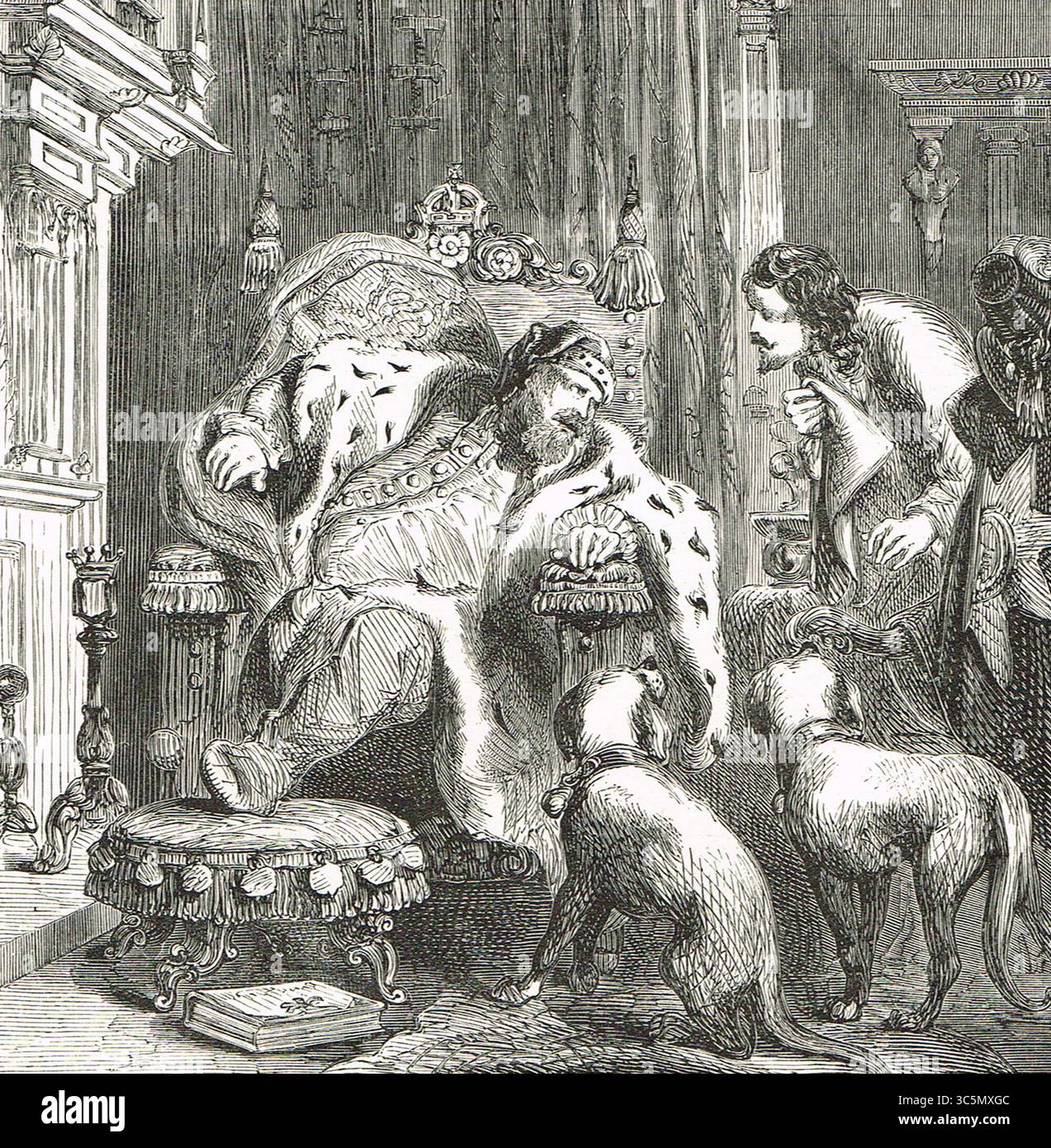 Der Tod von König Jakob I. von England, König Jakob VI. Von Schottland, 27. März 1625 Stockfoto